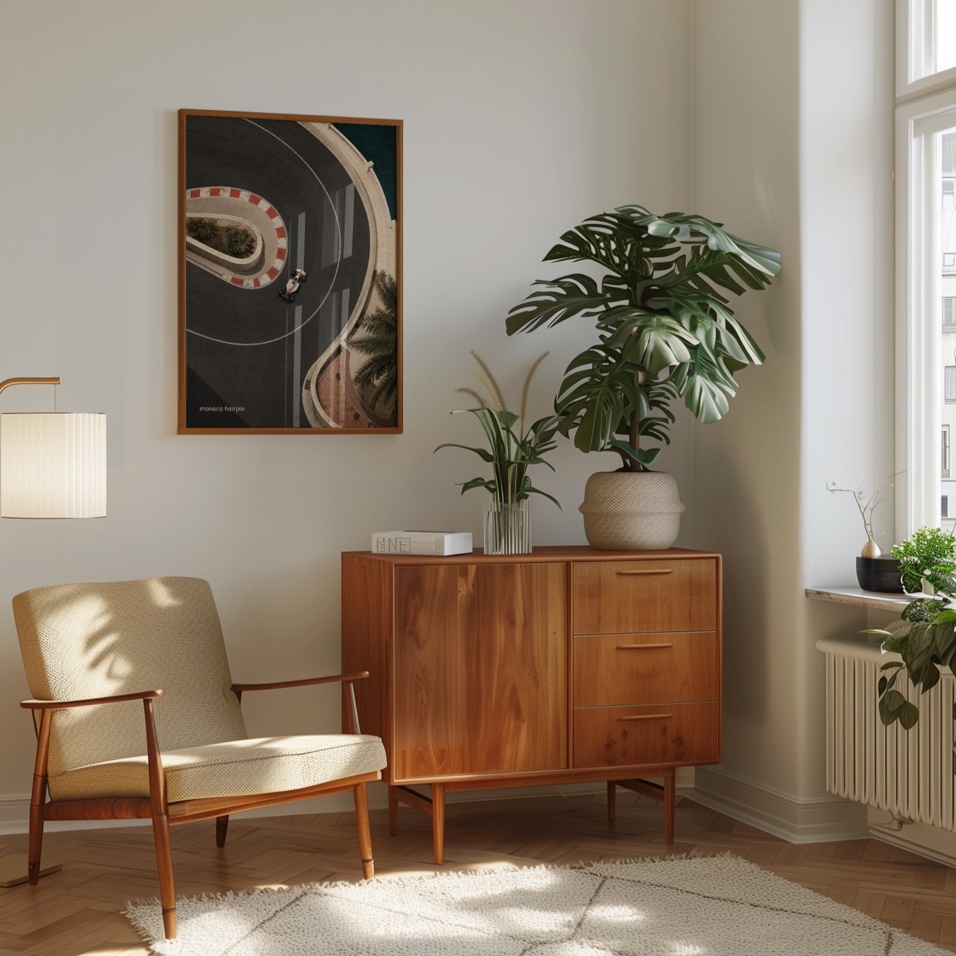 Race Track Wall Art – Aerial Sports Print - interior