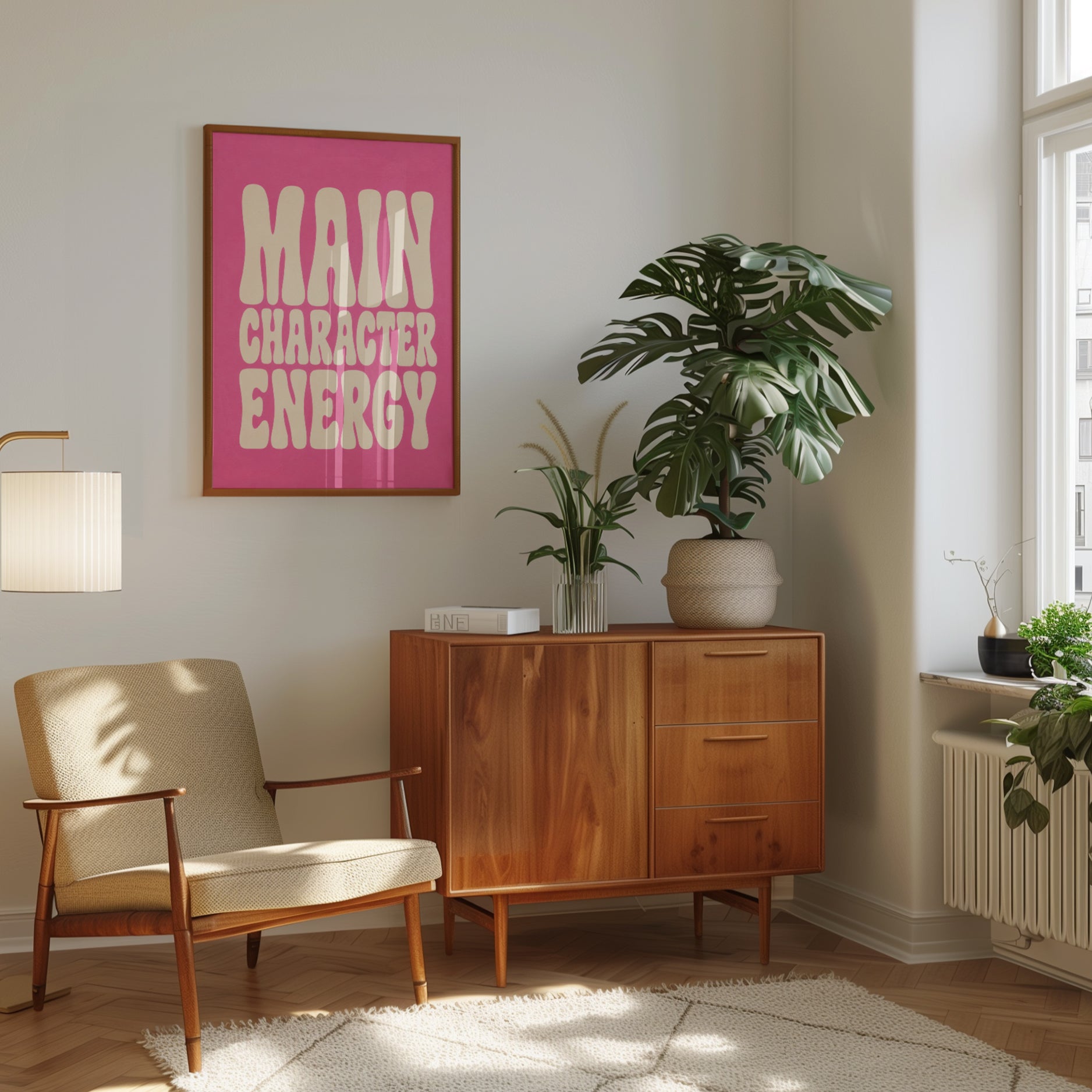 Main Character Energy Print: Retro 70s Typography - interior