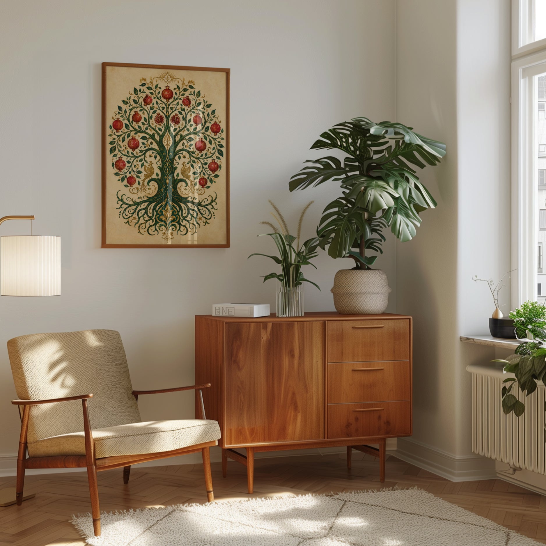 Pomegranate Tree Wall Art - interior