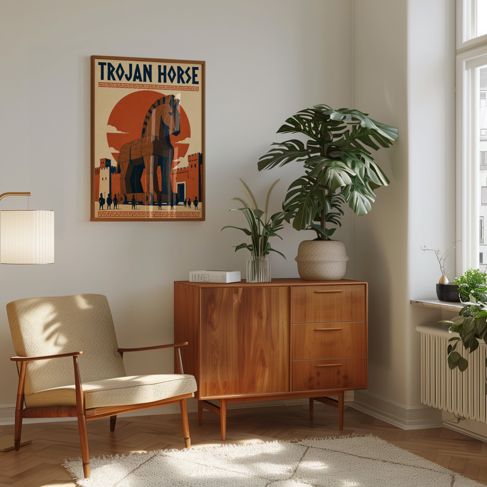 Greek Mythology Poster – Trojan Horse Wall Art - interior