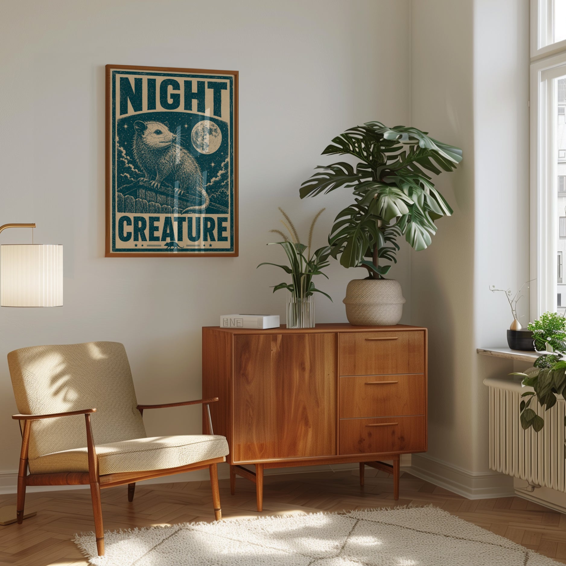 Vintage Opossum Poster - interior