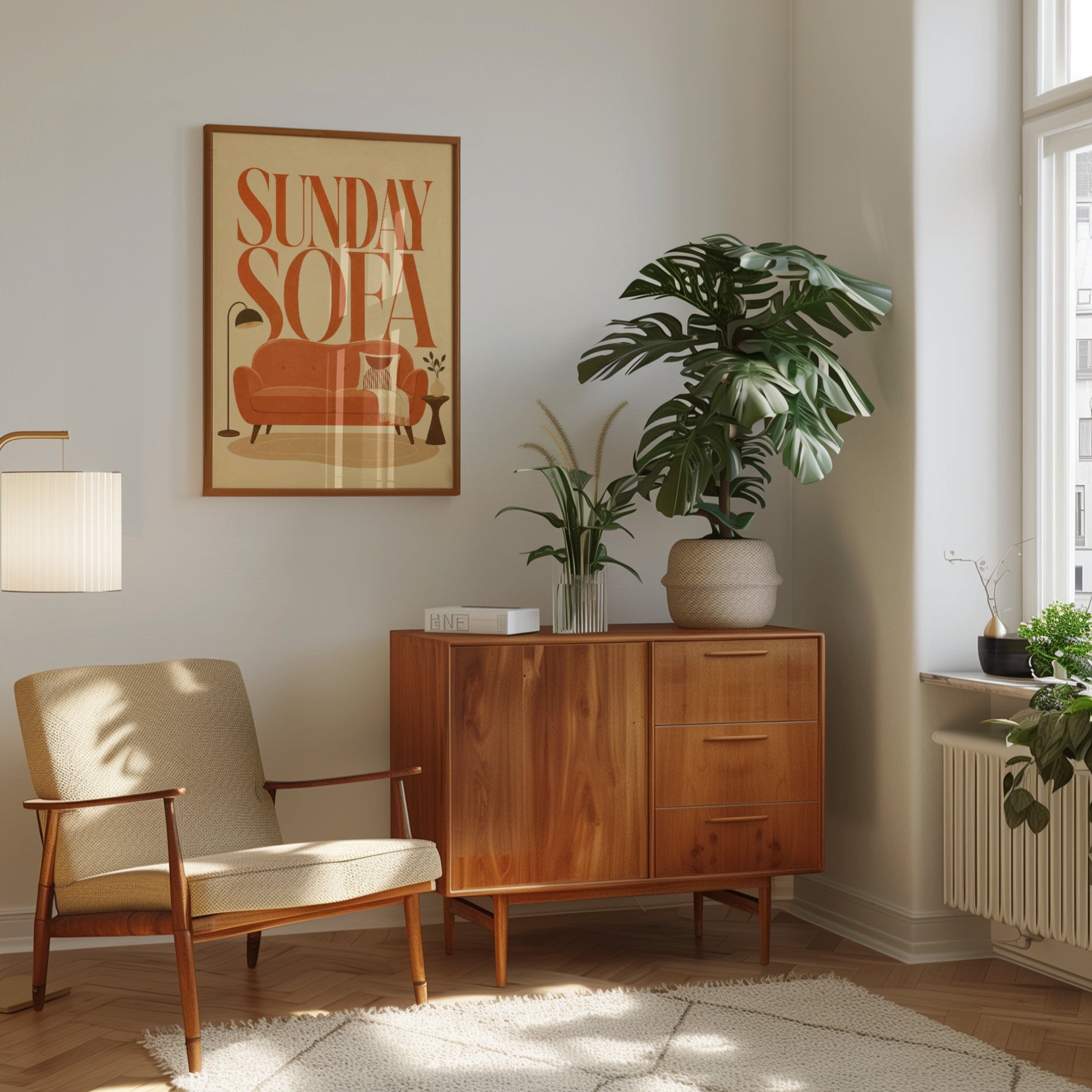 Sunday Sofa Wall Art: Mid-Century Modern - interior
