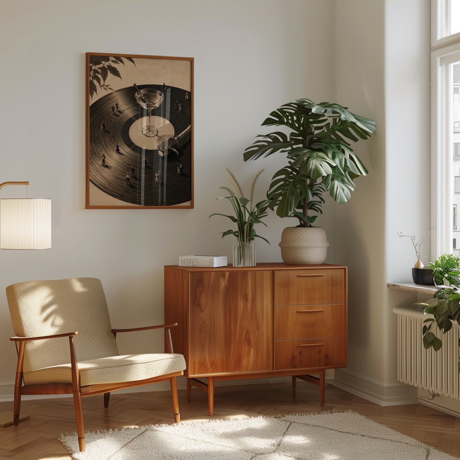 Vinyl Record Wall Art – Surreal Music Print - interior
