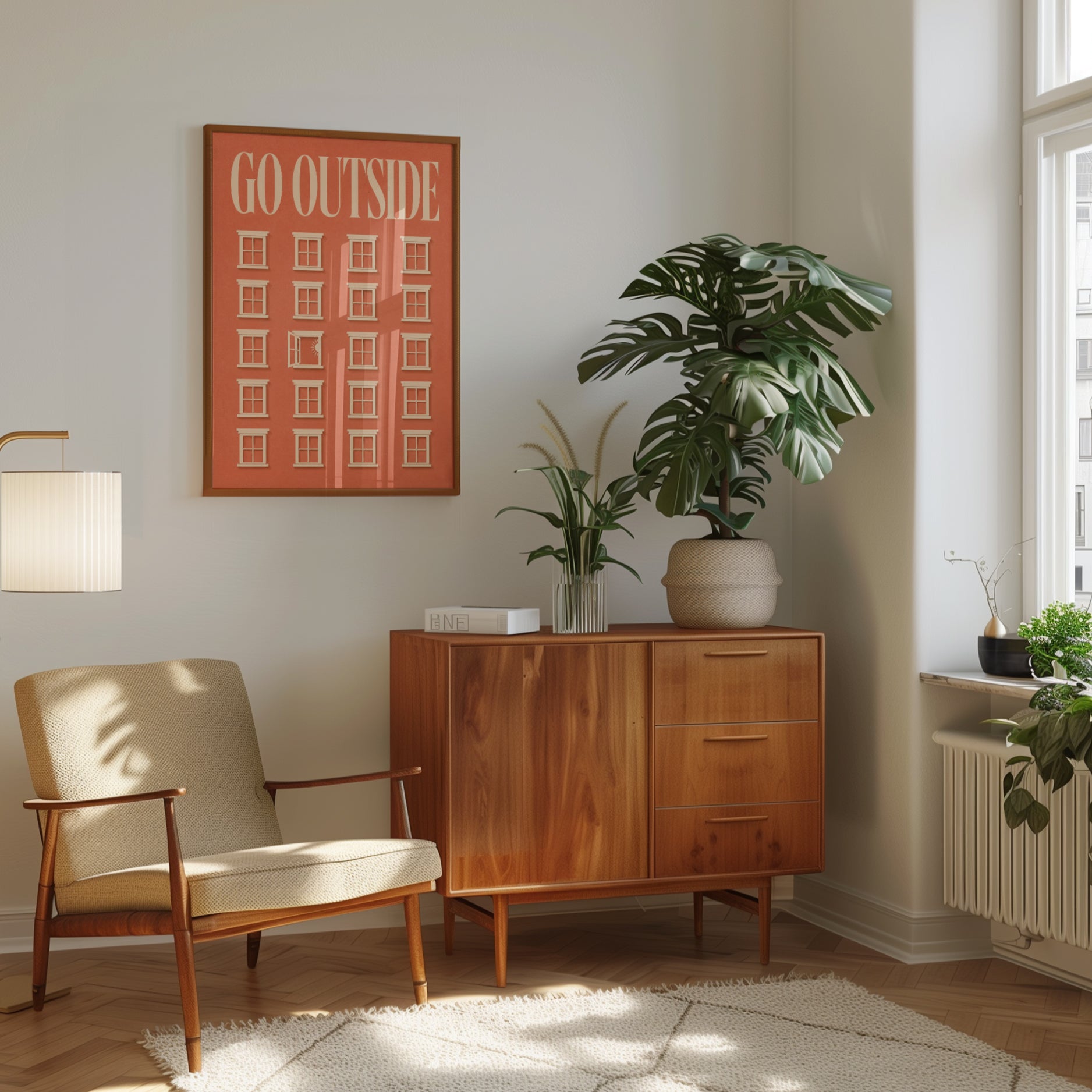 Go Outside Print – Coral Building Facade - interior