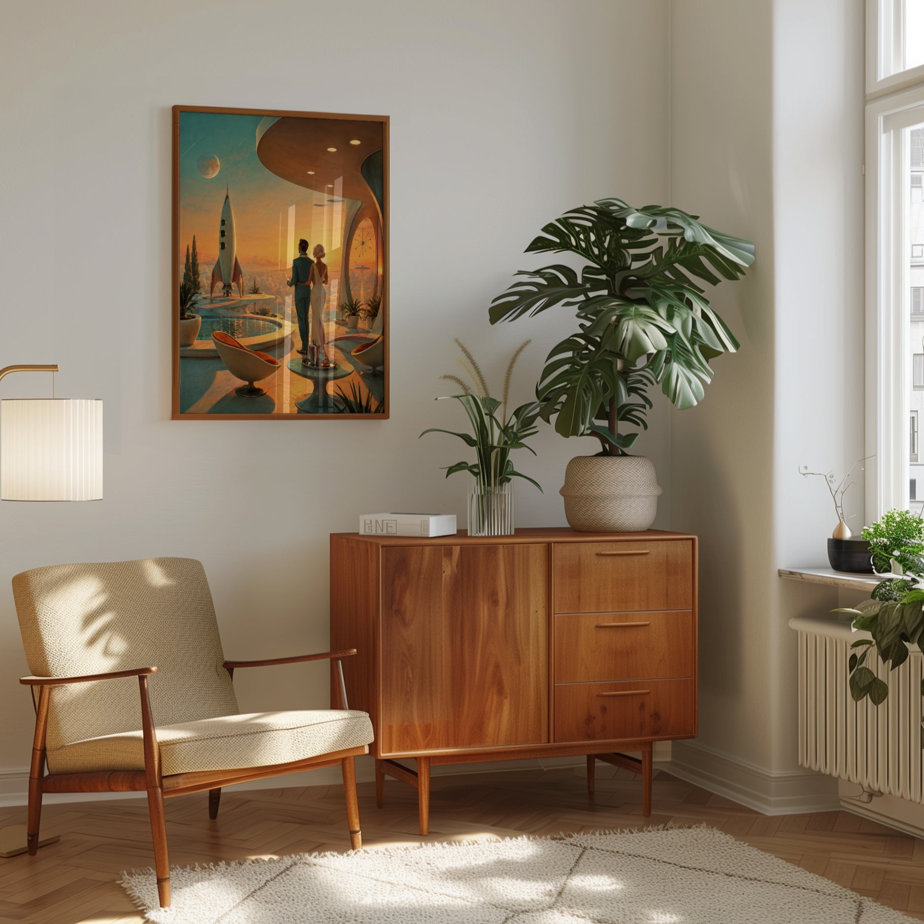 Retro Futuristic Wall Art - interior