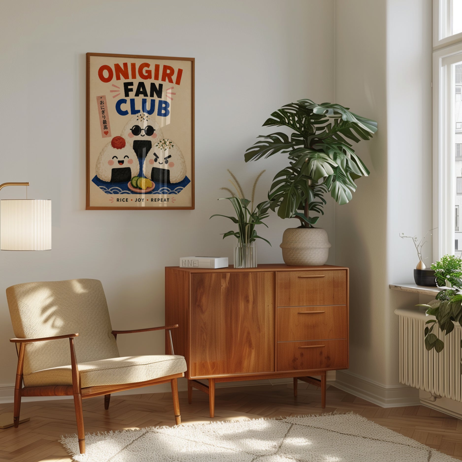 Onigiri Wall Art – Japanese Kitchen Print - interior