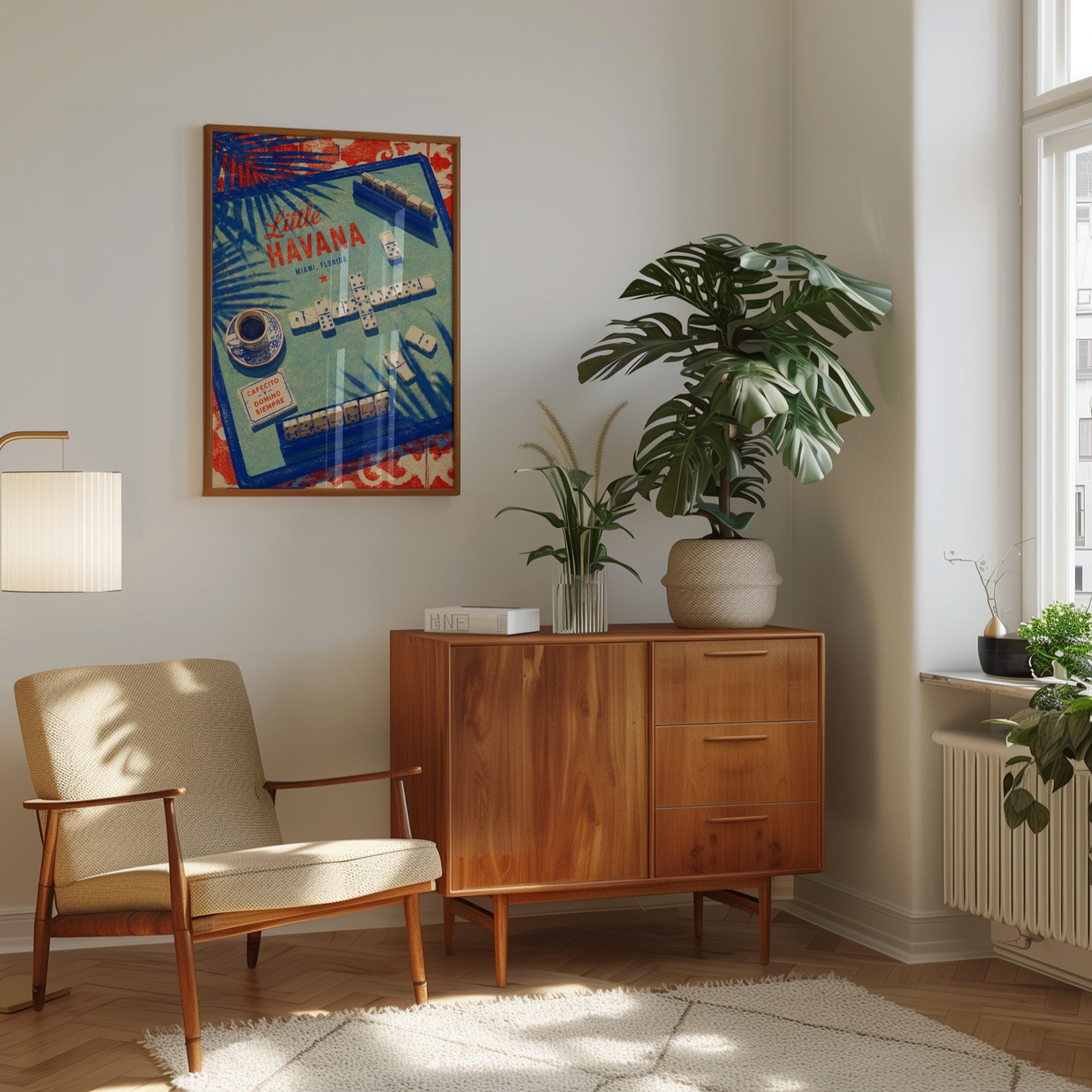 Vintage Domino Poster – Little Havana Miami Print - interior