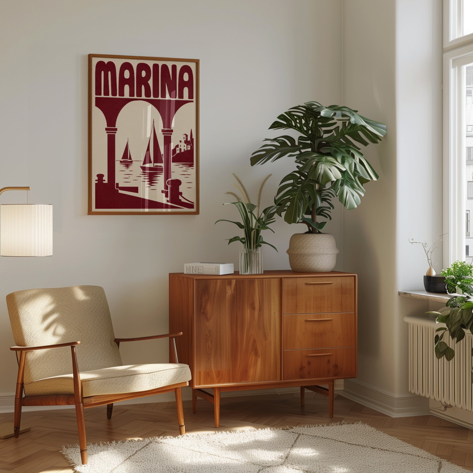 Marina Vintage Travel Poster – Italian Coast - interior
