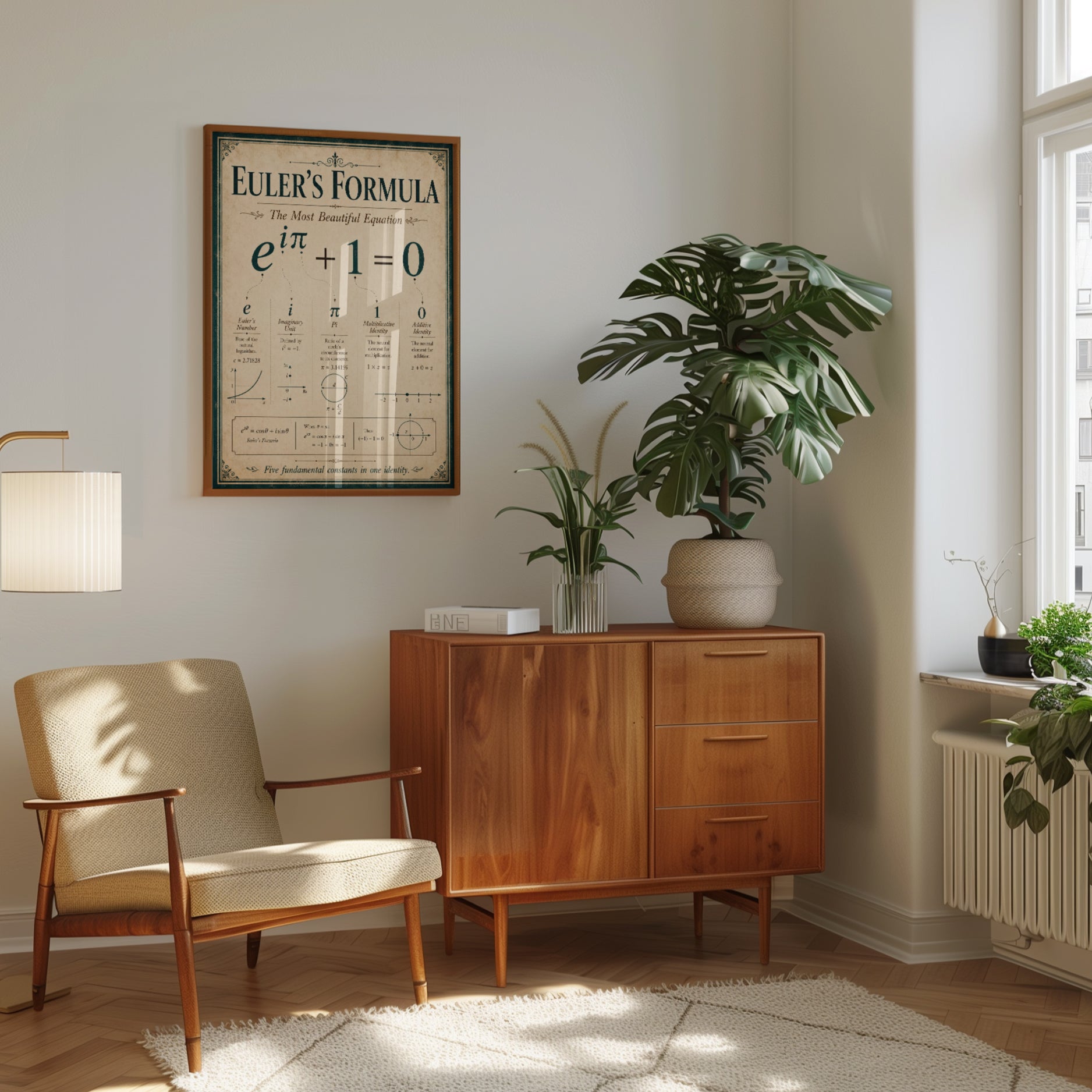 Euler's Formula Print: Mathematical Equation Poster (A4 and Larger - interior