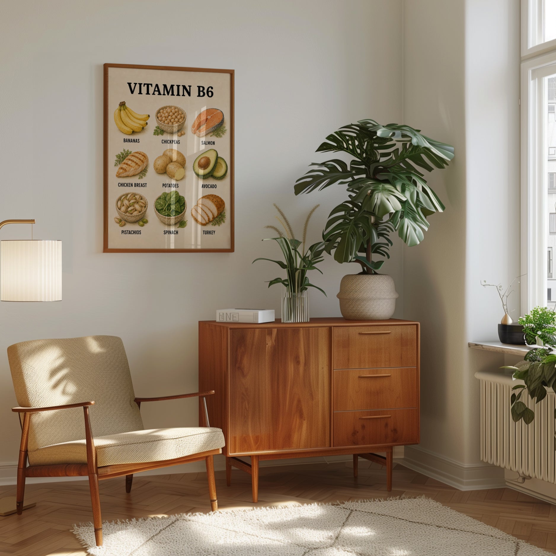 Vitamin B6 Foods Poster – Kitchen Wall Art - interior