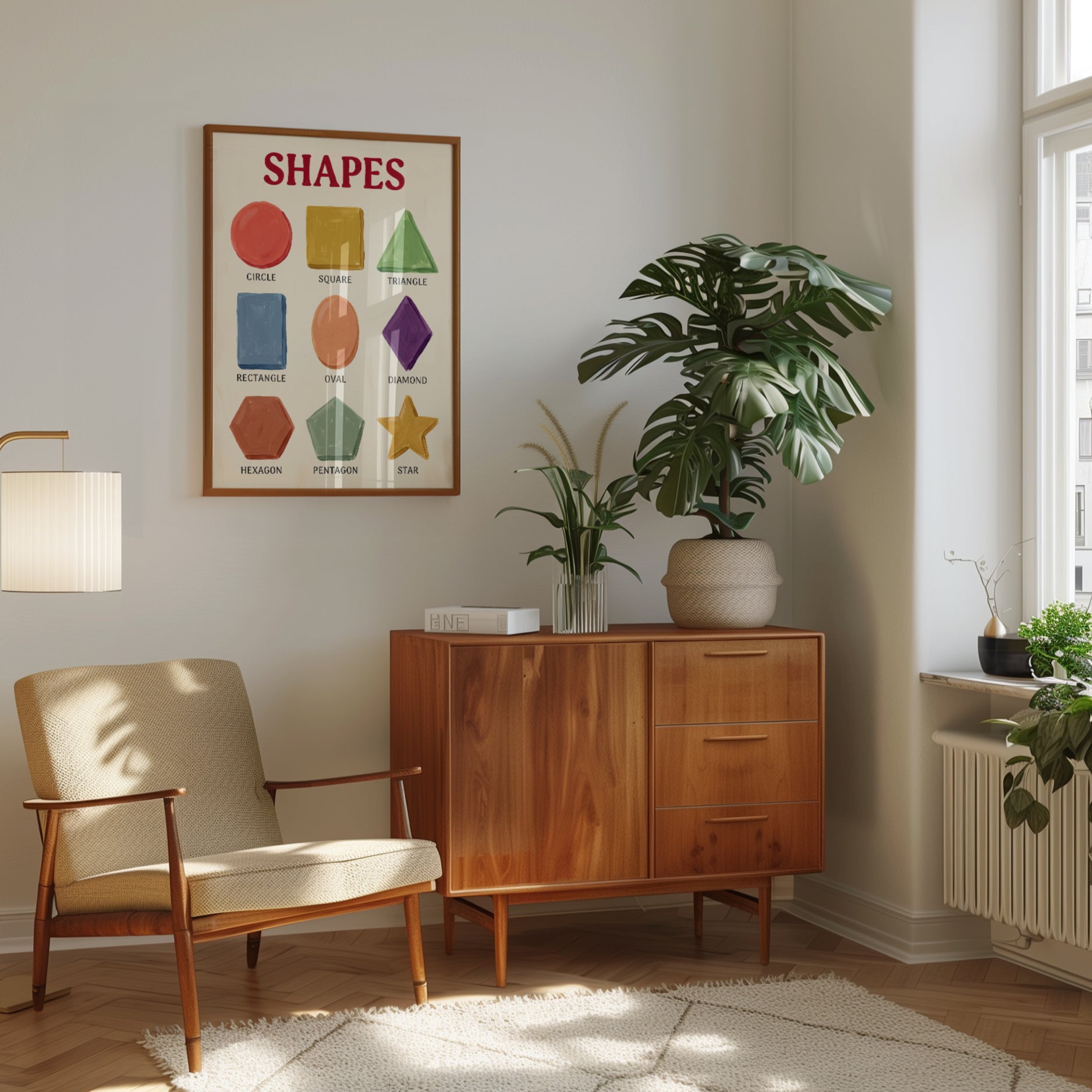 Shapes Poster: Montessori Inspired Kids Art - interior