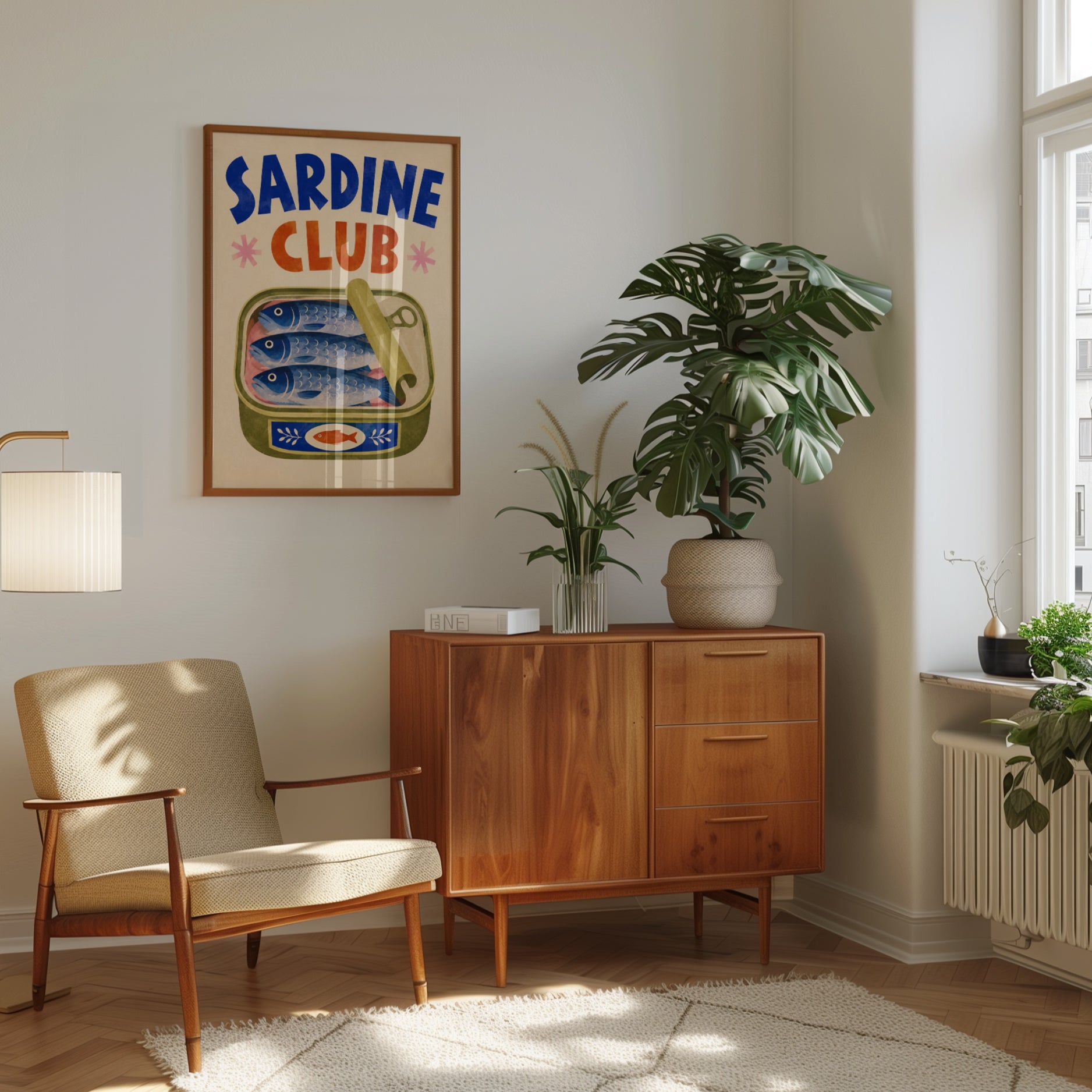 Sardine Can Wall Art – Retro Kitchen Print - interior
