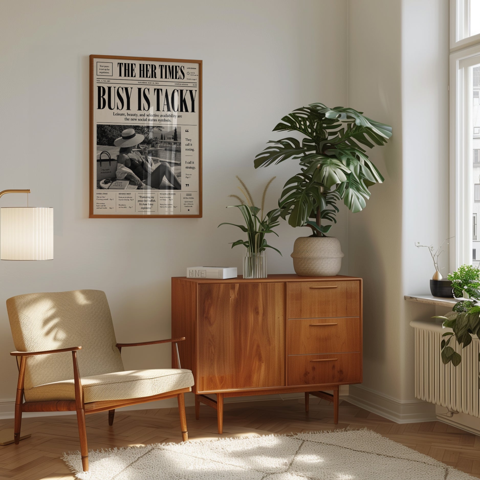 Busy is Tacky Wall Art - interior