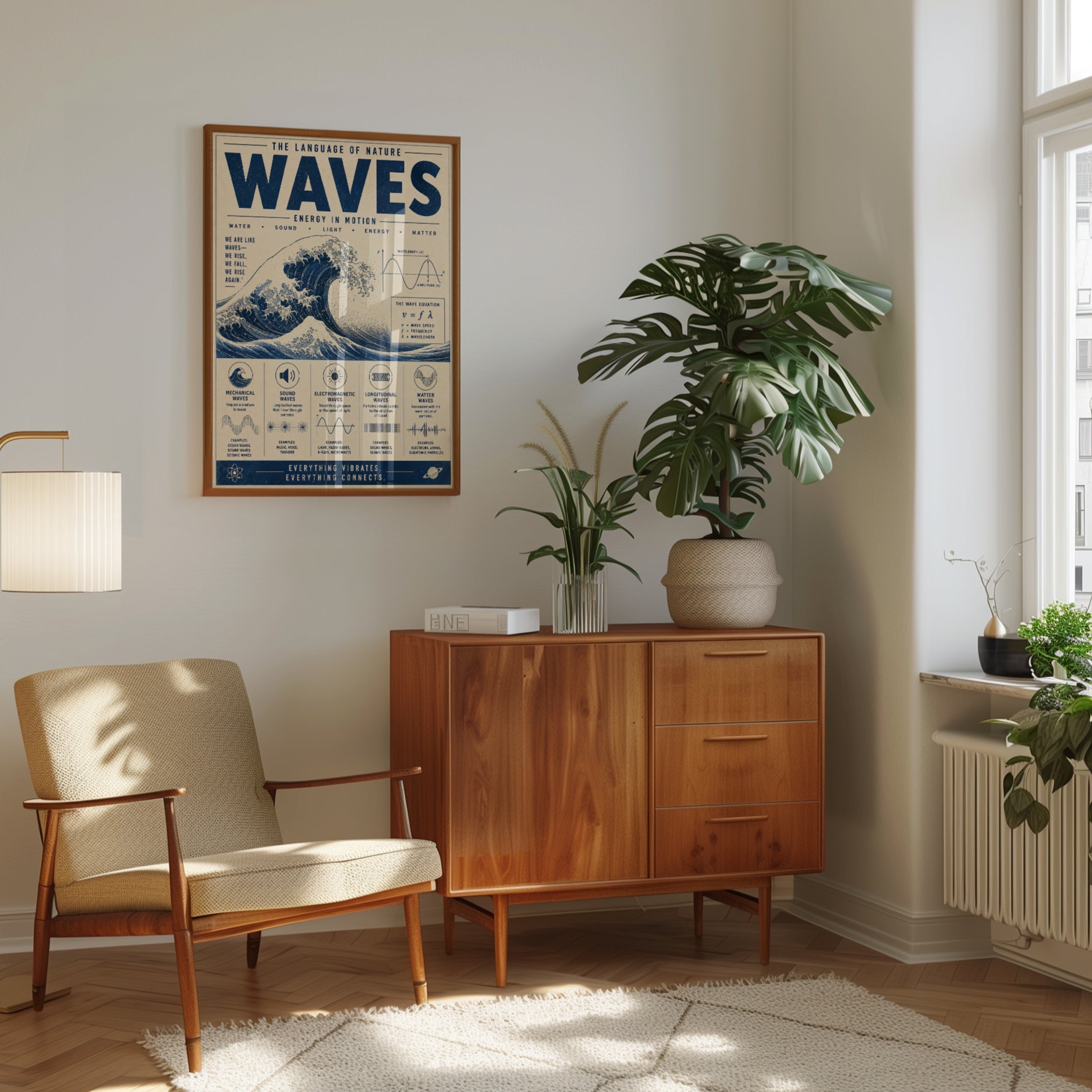 Science Poster – Wave Physics Wall Art - interior