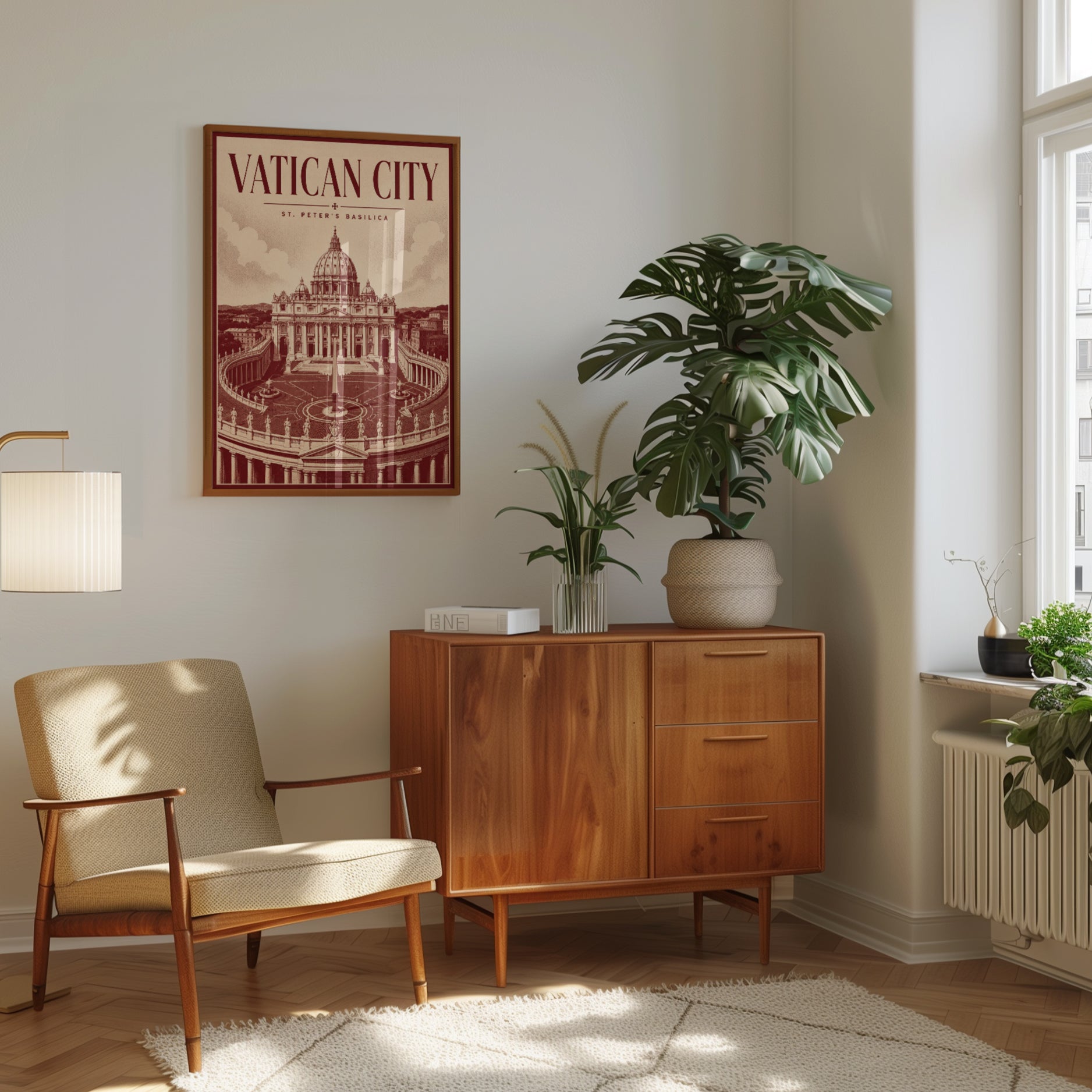 Vatican City Poster – Rome Travel Print - interior