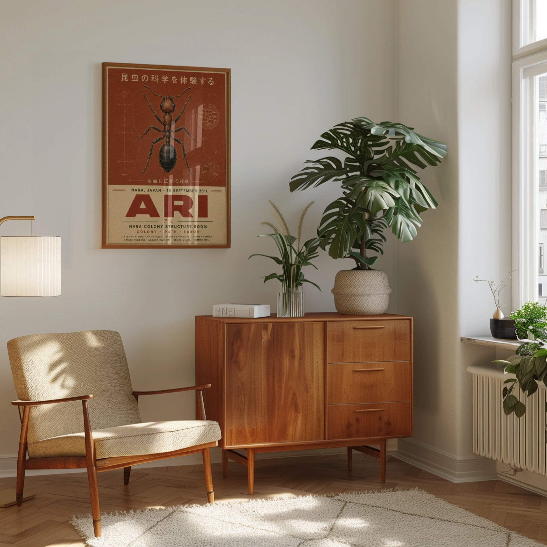Ant Poster – Japanese Vintage Wall Art - interior