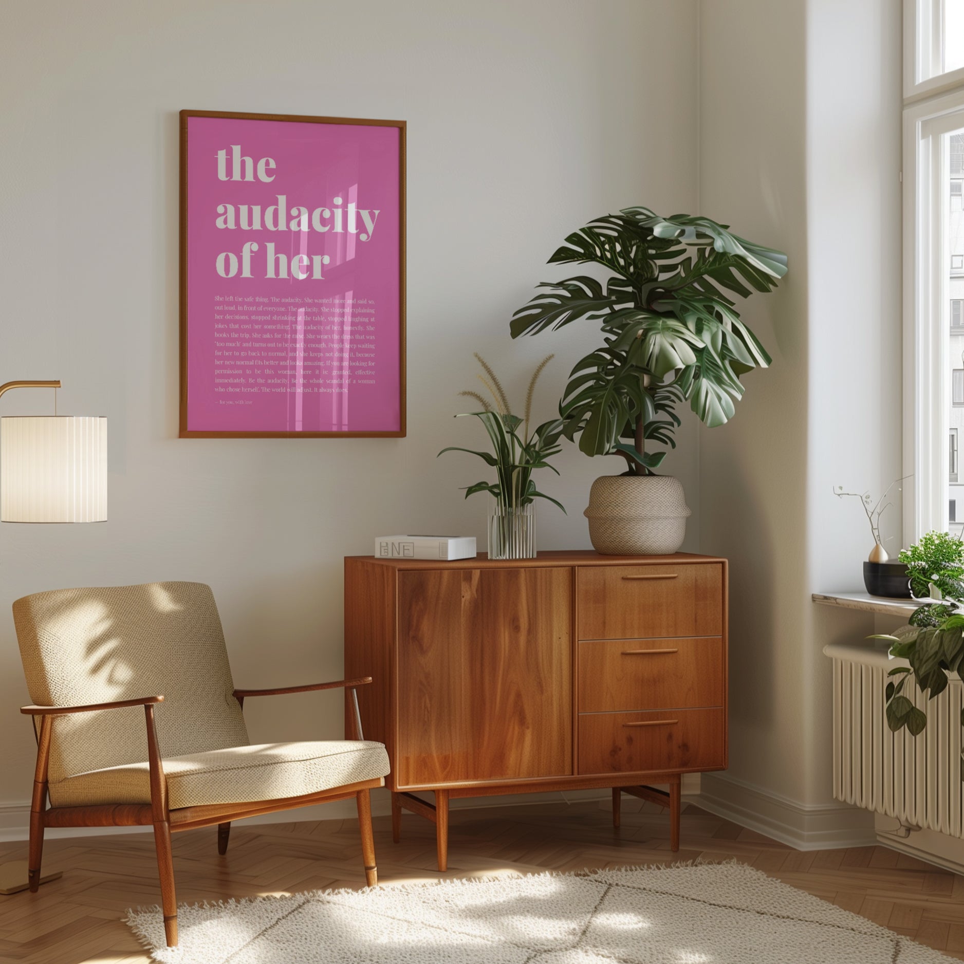 Feminist Quote Print – Empowerment Wall Art - interior