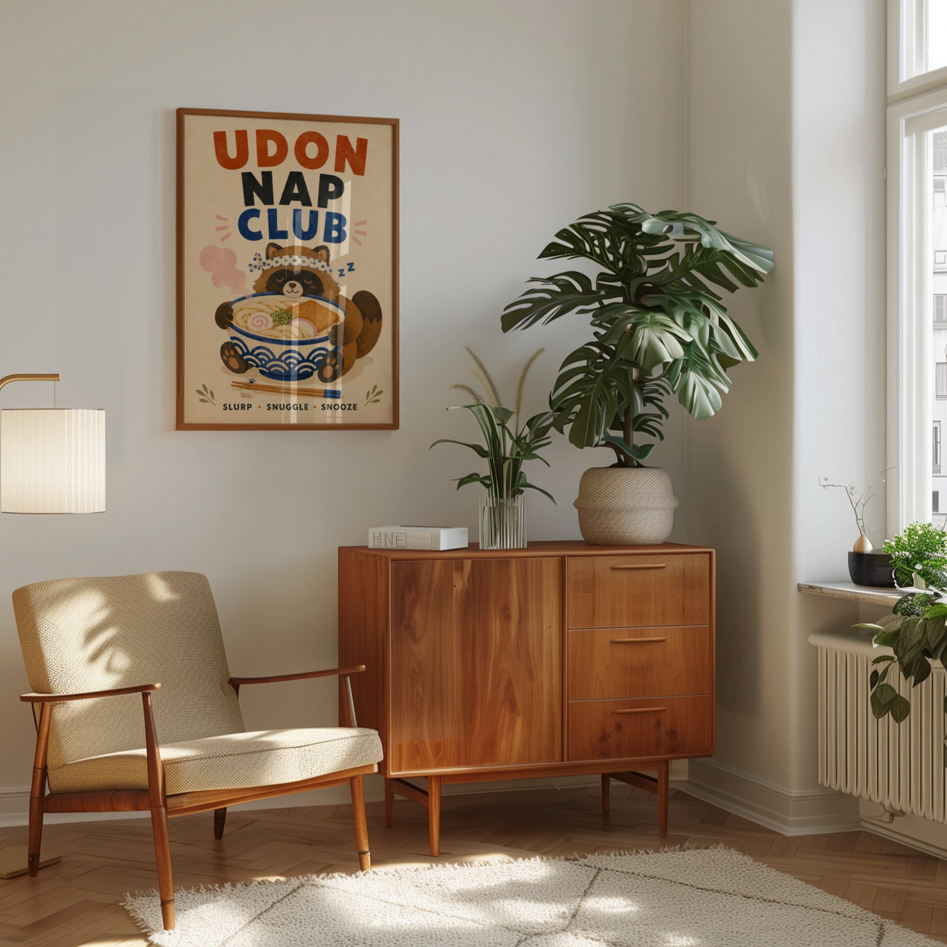 Udon Noodle Wall Art – Japanese Food Print - interior