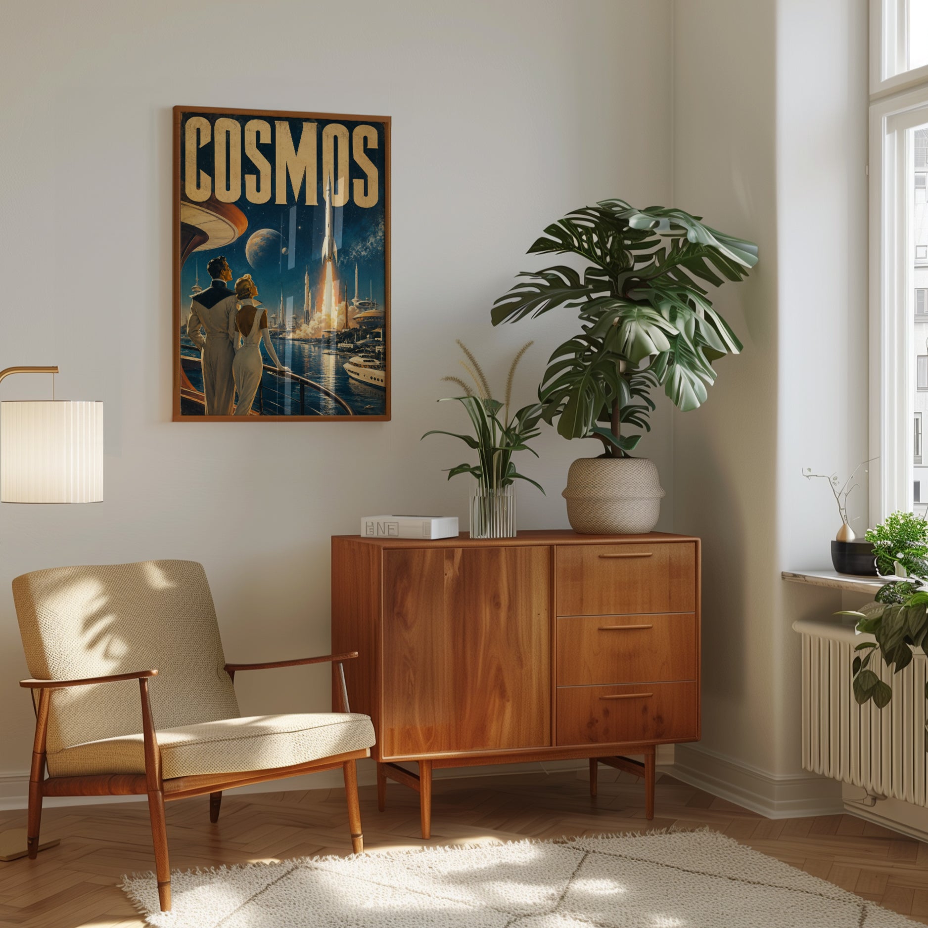 Retro Space Poster – Vintage Sci-Fi Wall Art - interior