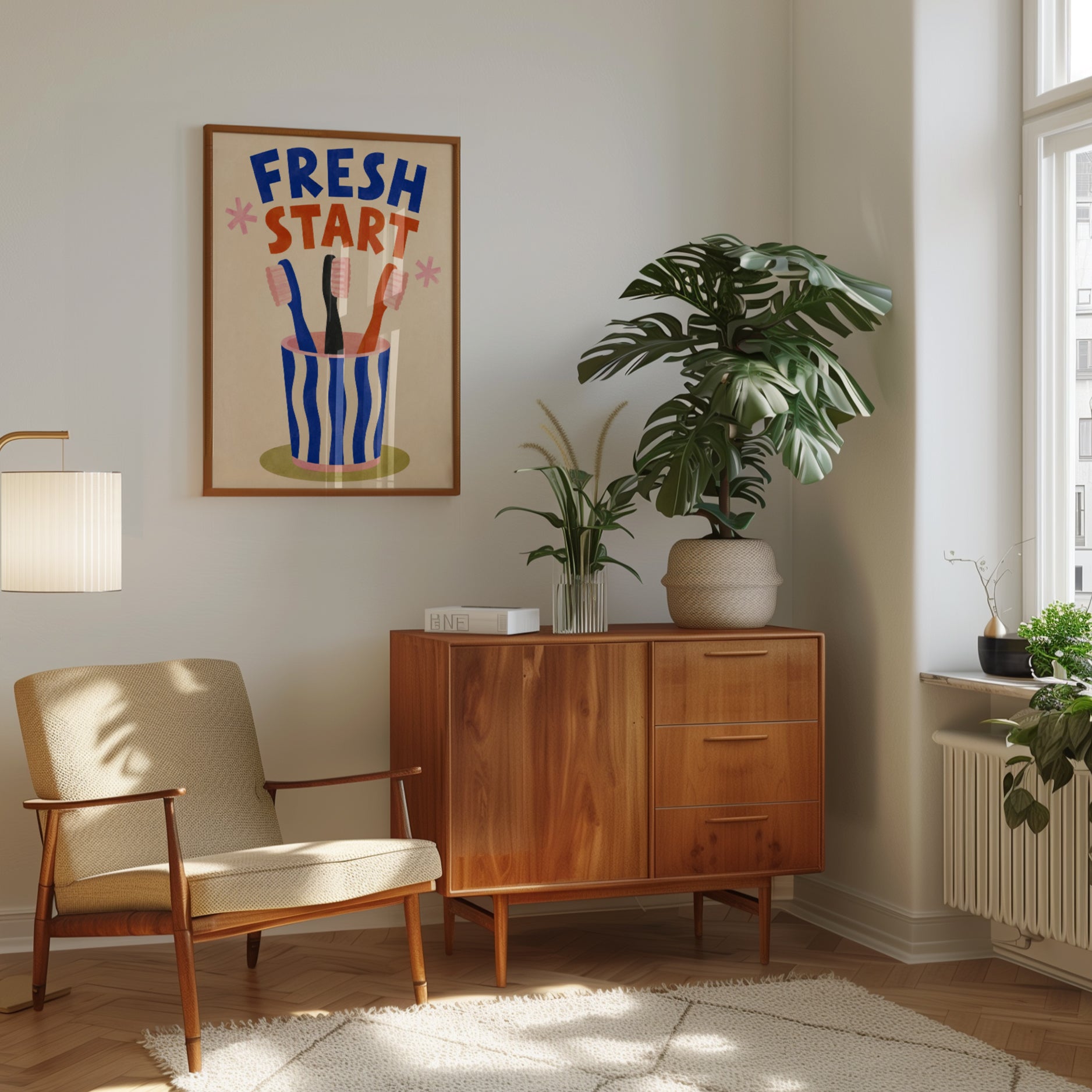 Fresh Start Bathroom Print - interior