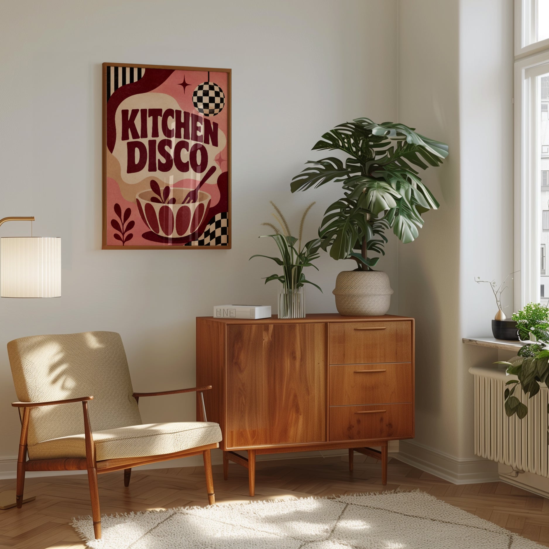 Retro Kitchen Disco Print - interior