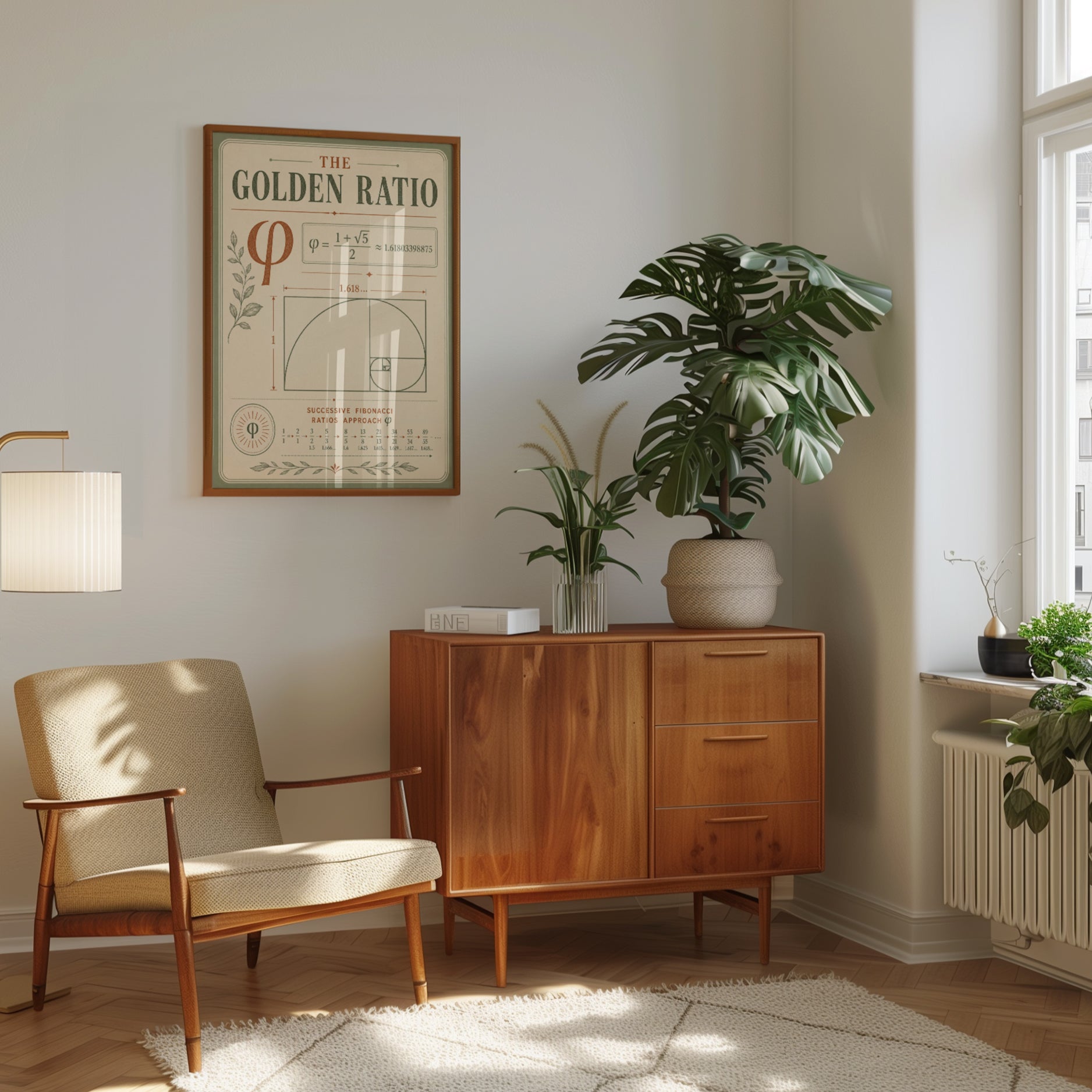 Golden Ratio Poster – Math Art Print - interior