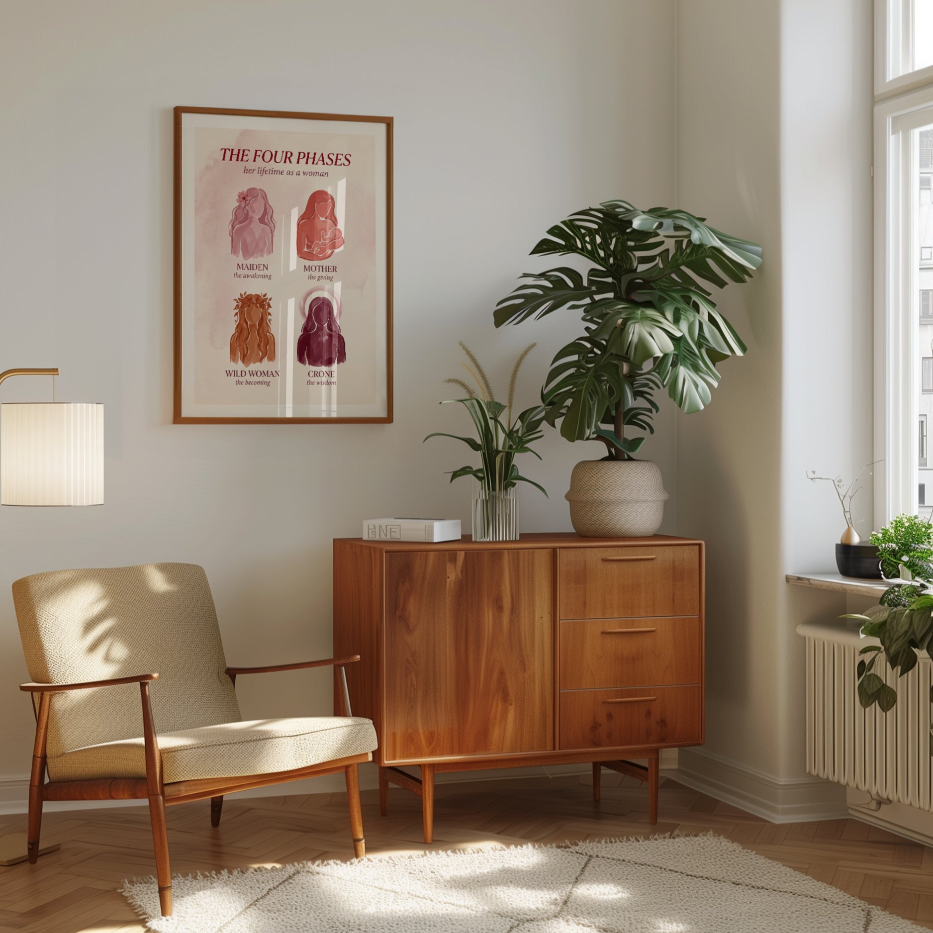 Feminine Life Stages Print: Goddess Silhouettes - interior