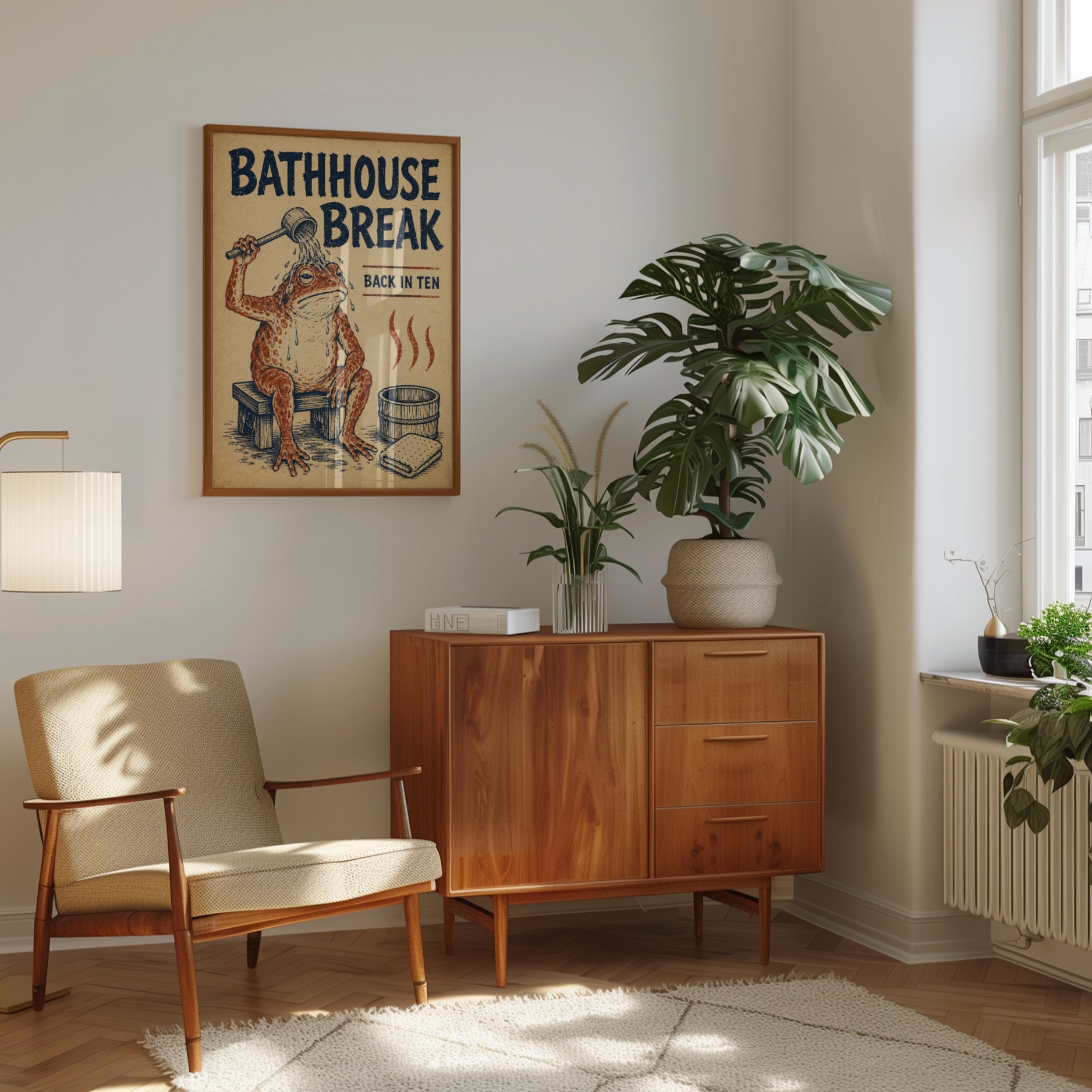 Frog Bathroom Print - interior
