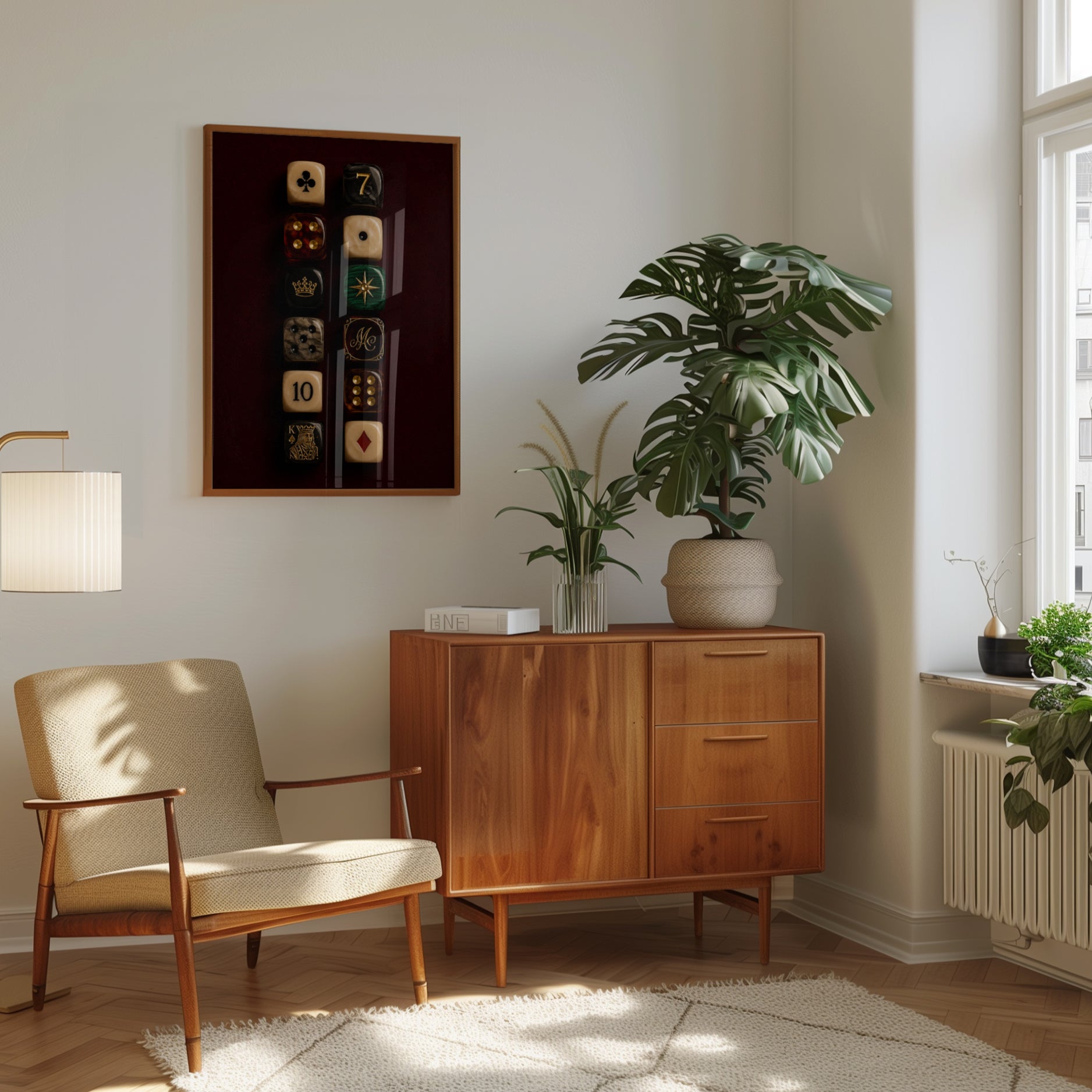 Vintage Gaming Dice Collection: Luxury Game Room Wall Art - interior