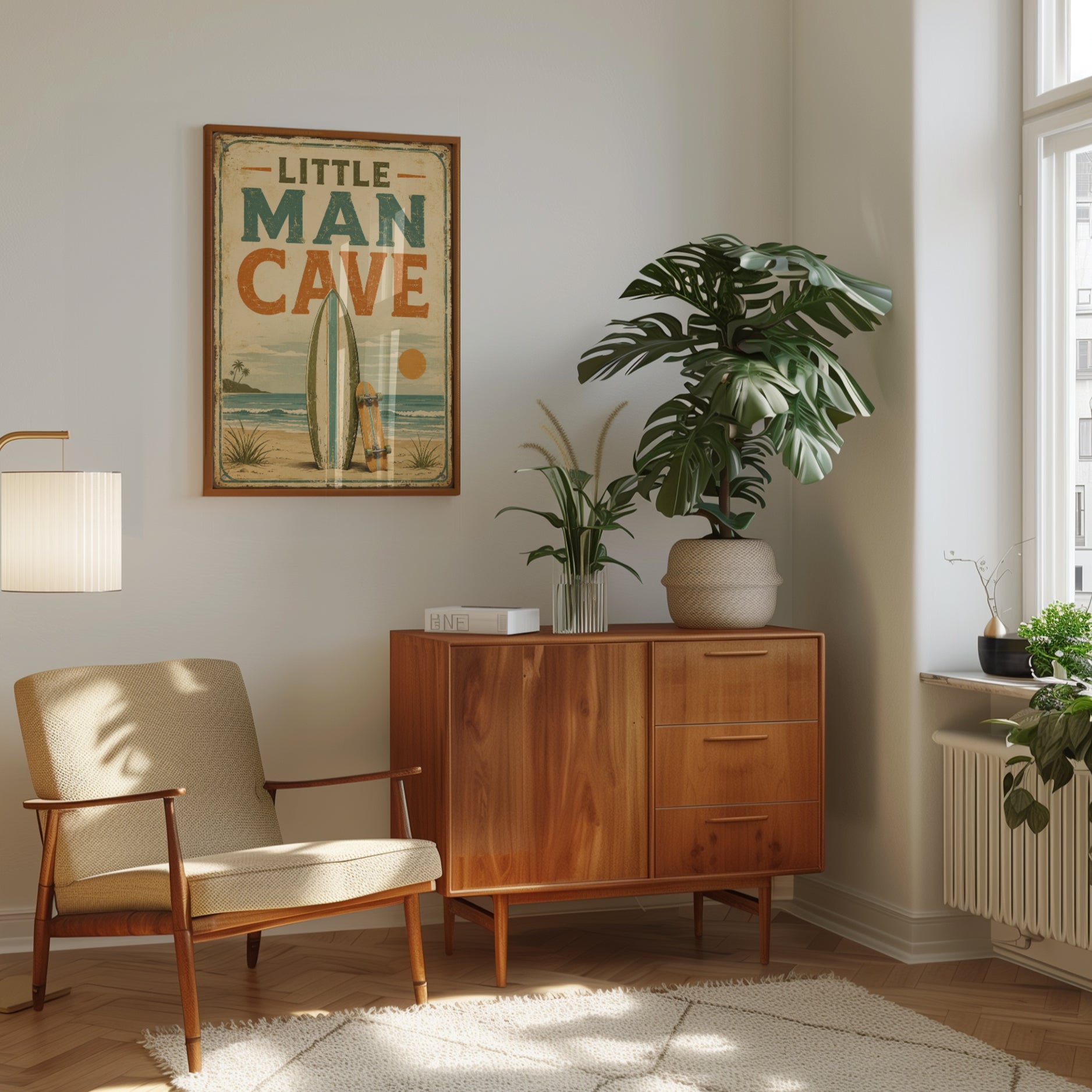 Man Cave Wall Art – Surfboard Poster - interior