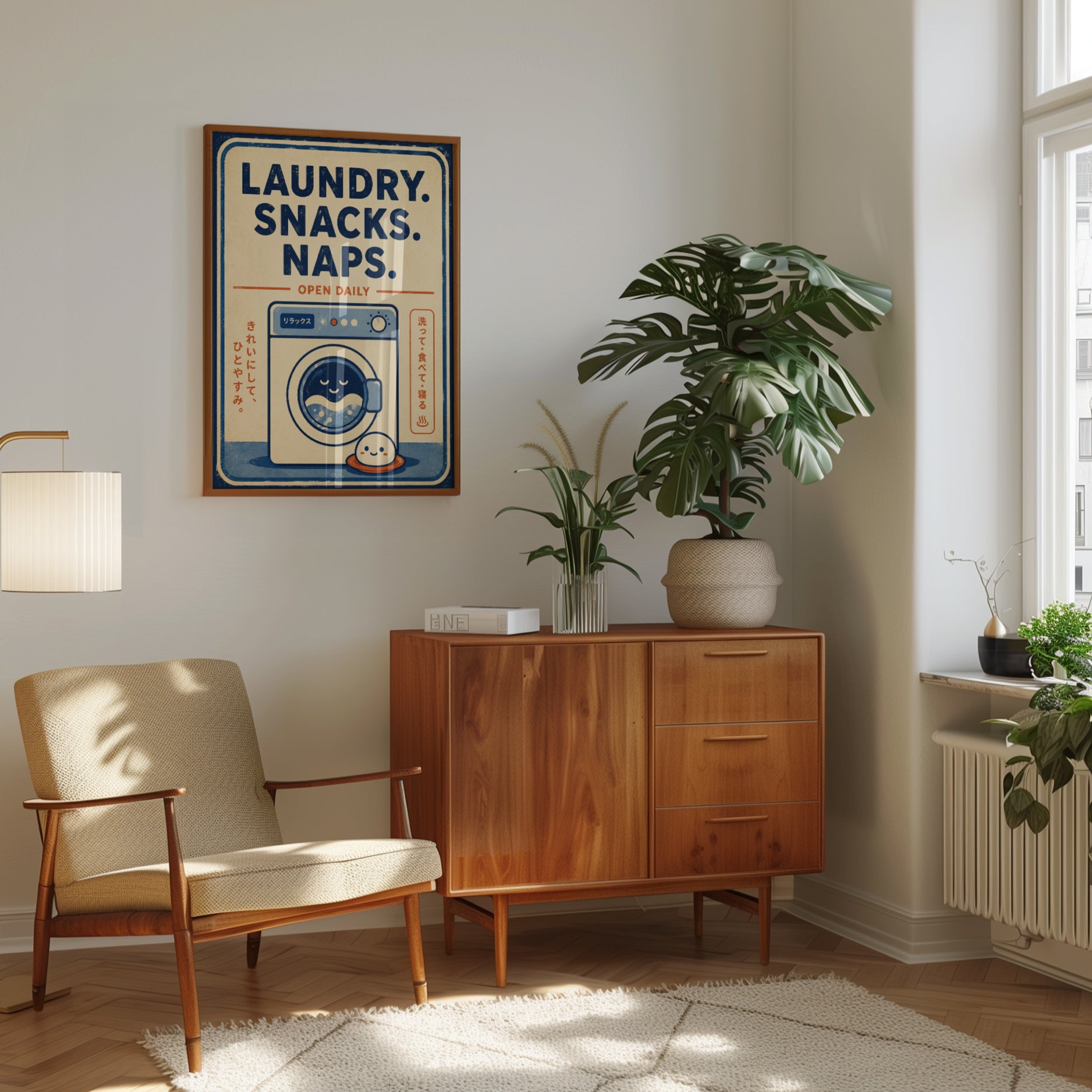 Retro Laundry Room Wall Art - interior