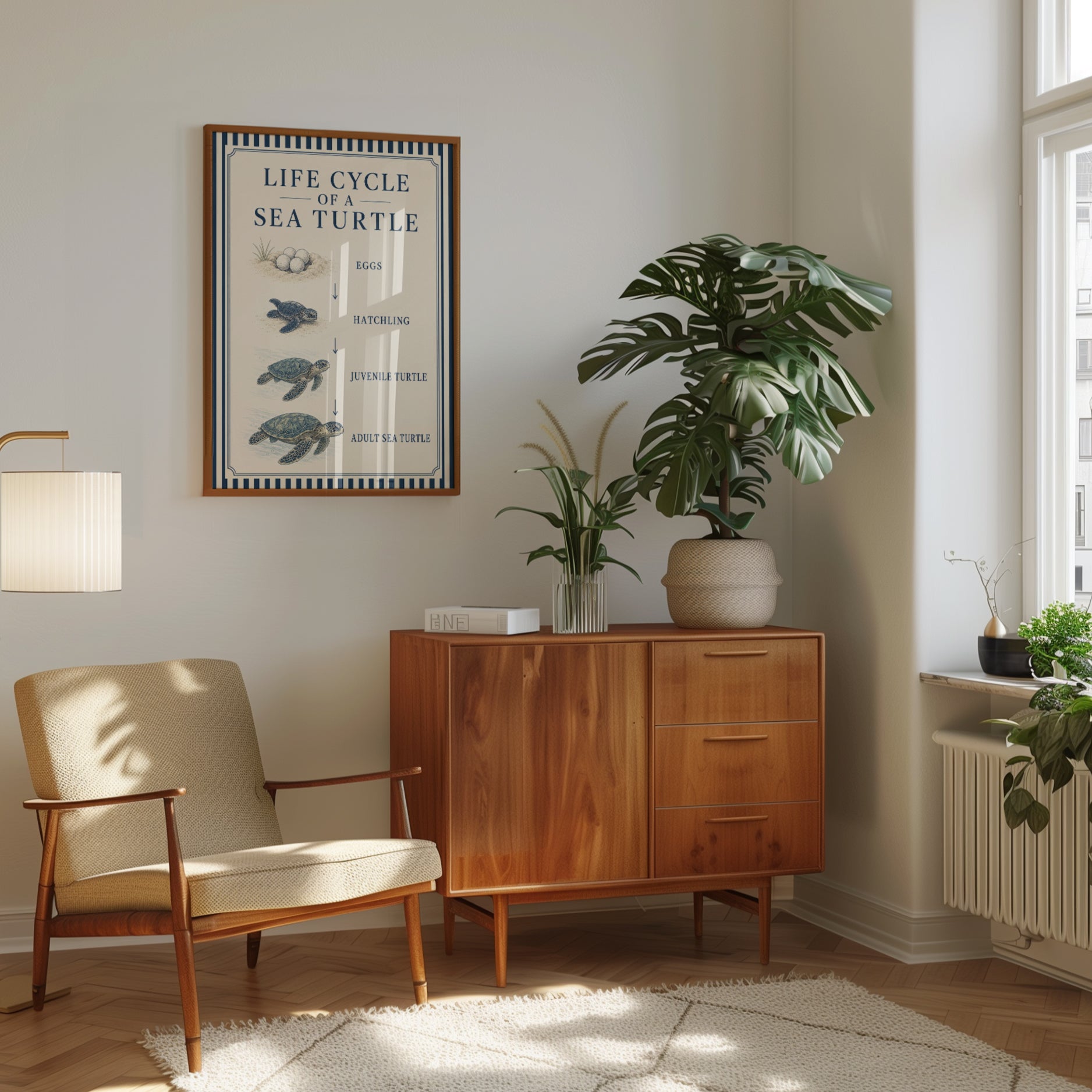 Sea Turtle Wall Art – Life Cycle Poster - interior
