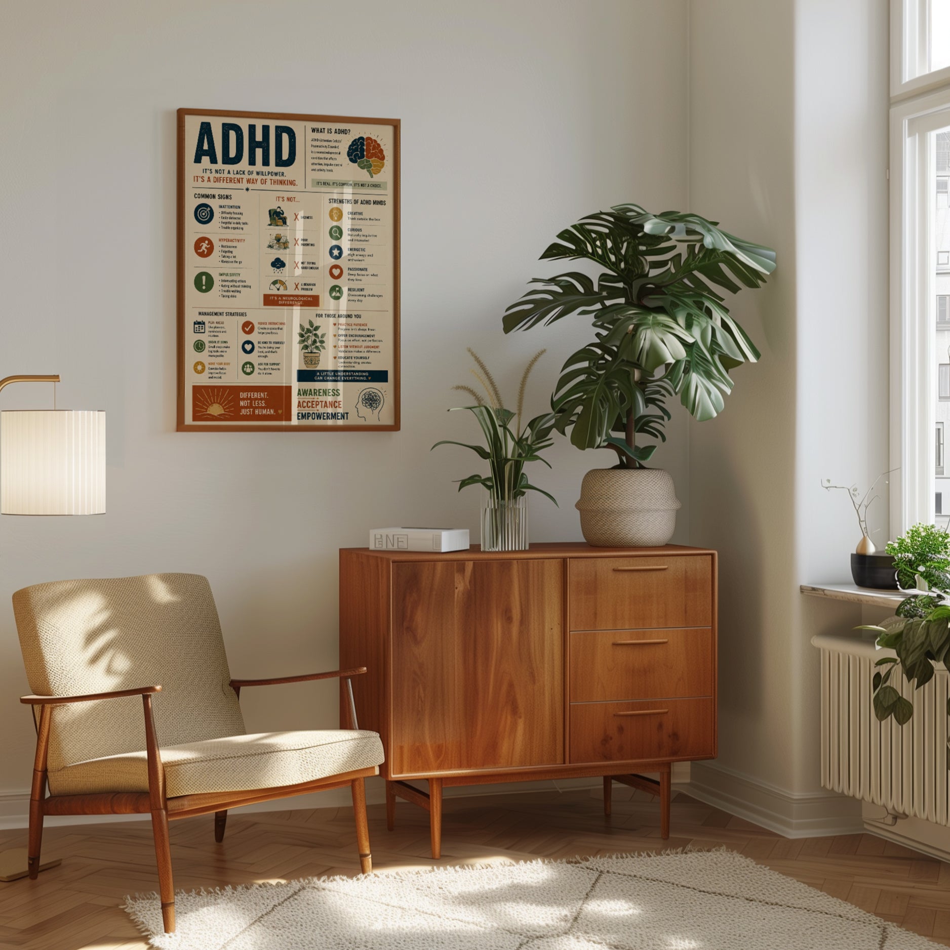 ADHD Awareness Poster – Educational Print - interior