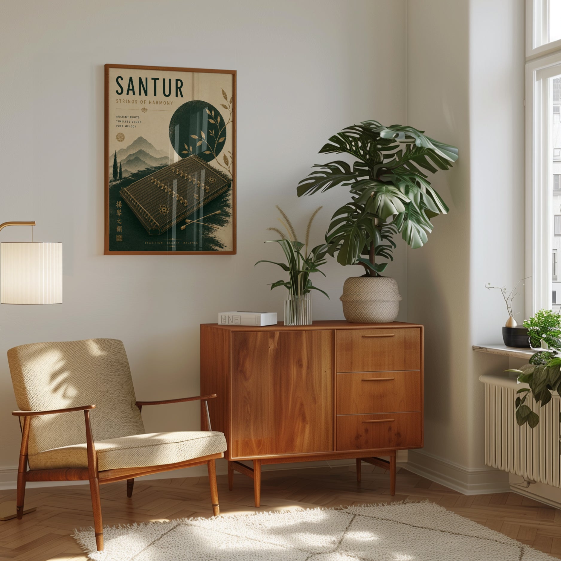 Music Poster Vintage – Santur Wall Art - interior