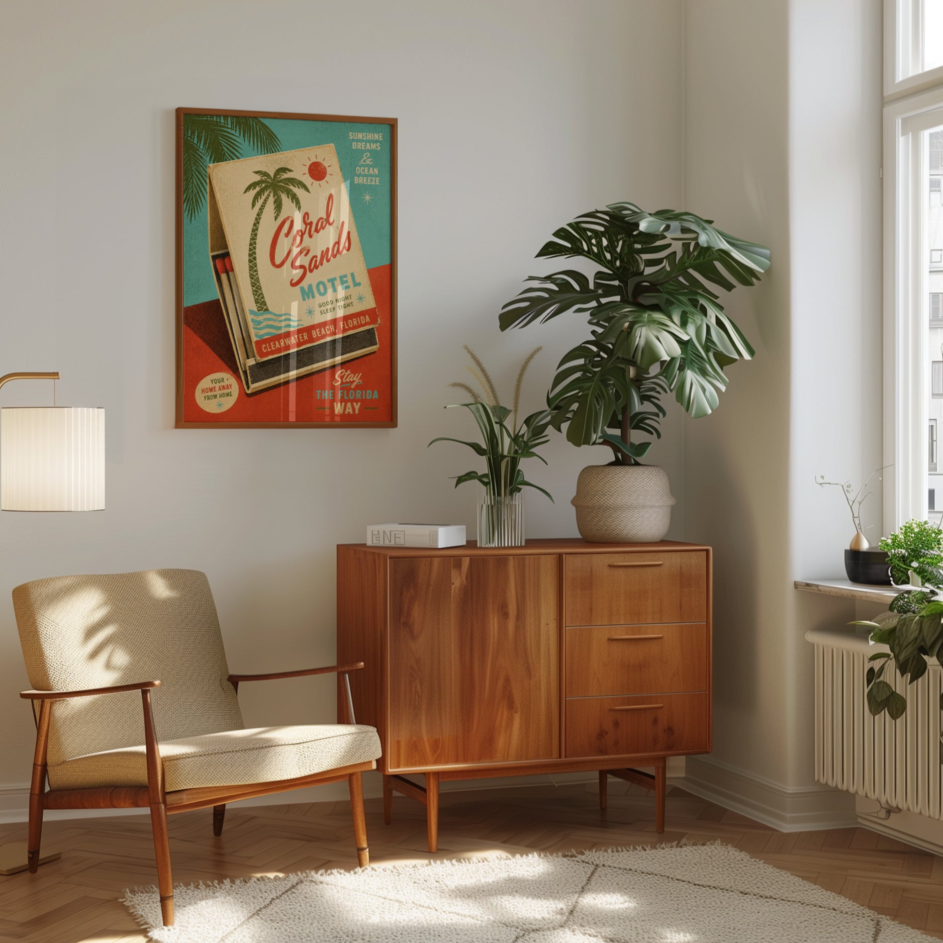 Florida Travel Poster – Retro Beach Wall Art - interior