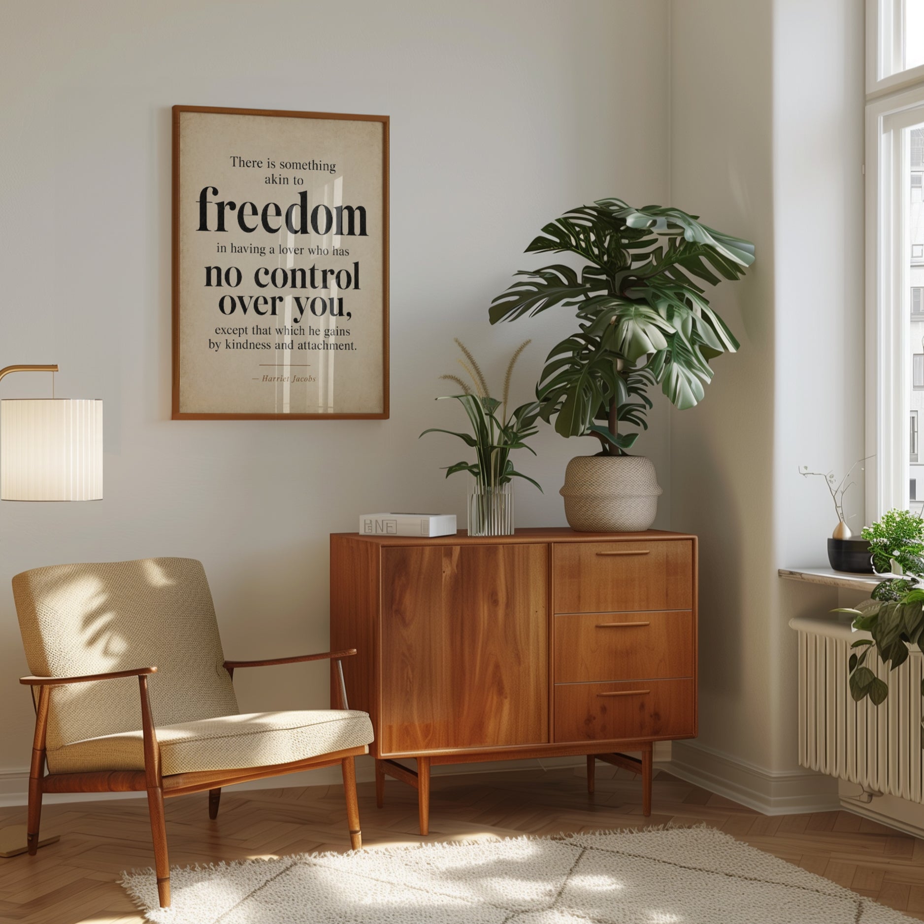 Freedom Quote Print – Love Quote Wall Art - interior