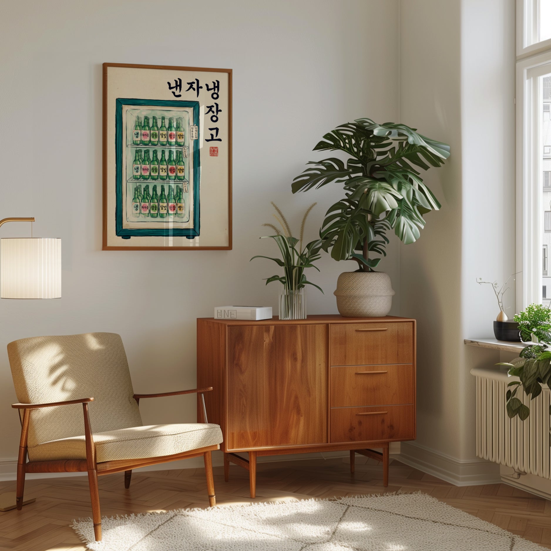 Retro Korean Soju Poster - interior