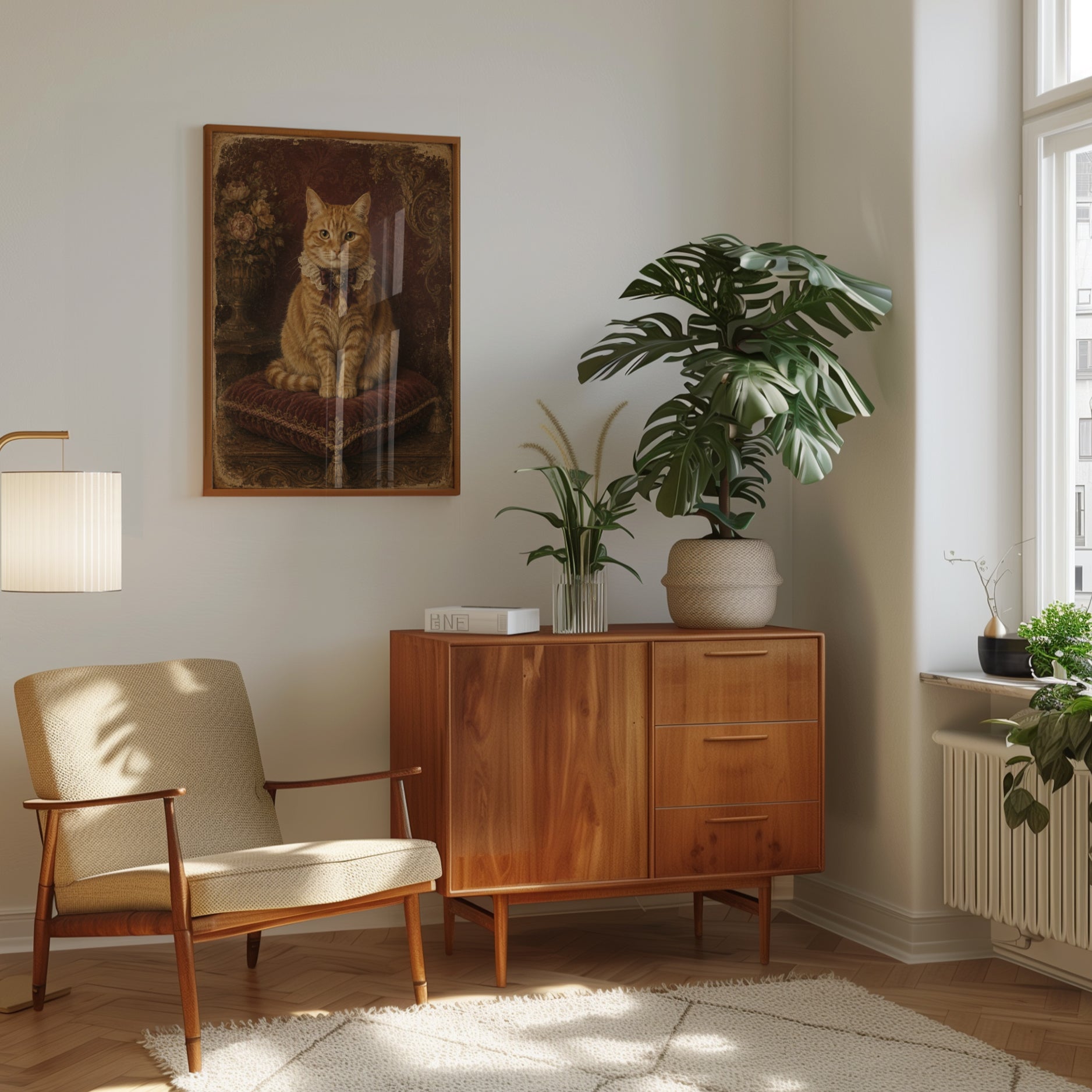 Vintage Cat Portrait – Victorian Pet Wall Art - interior