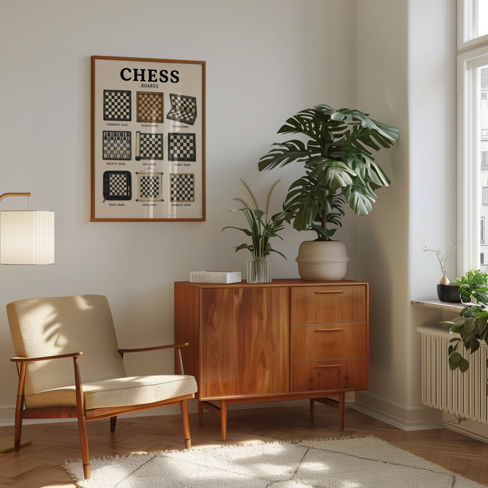 Chess Board Types Print — Educational Reference Chart - interior