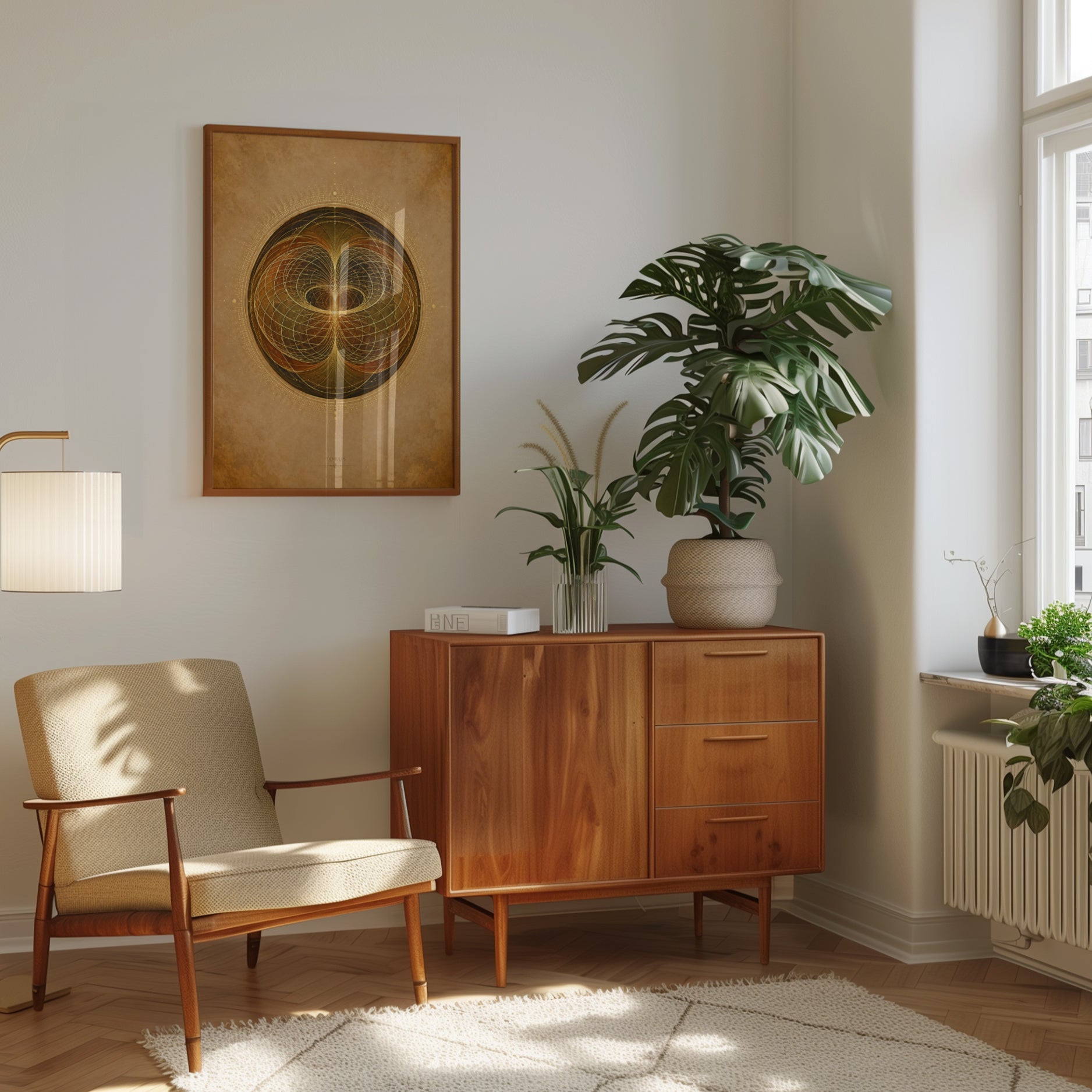 Torus Sacred Geometry Print: Golden Energy Field - interior