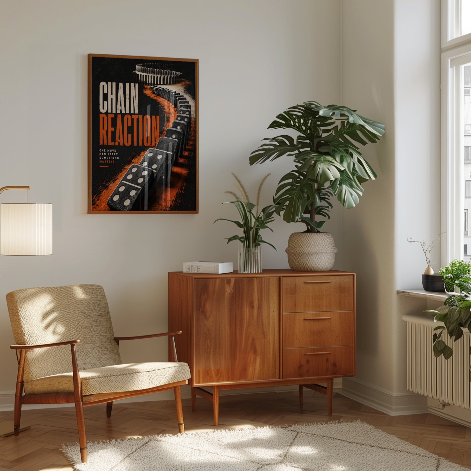 Motivational Wall Art – Chain Reaction Print - interior