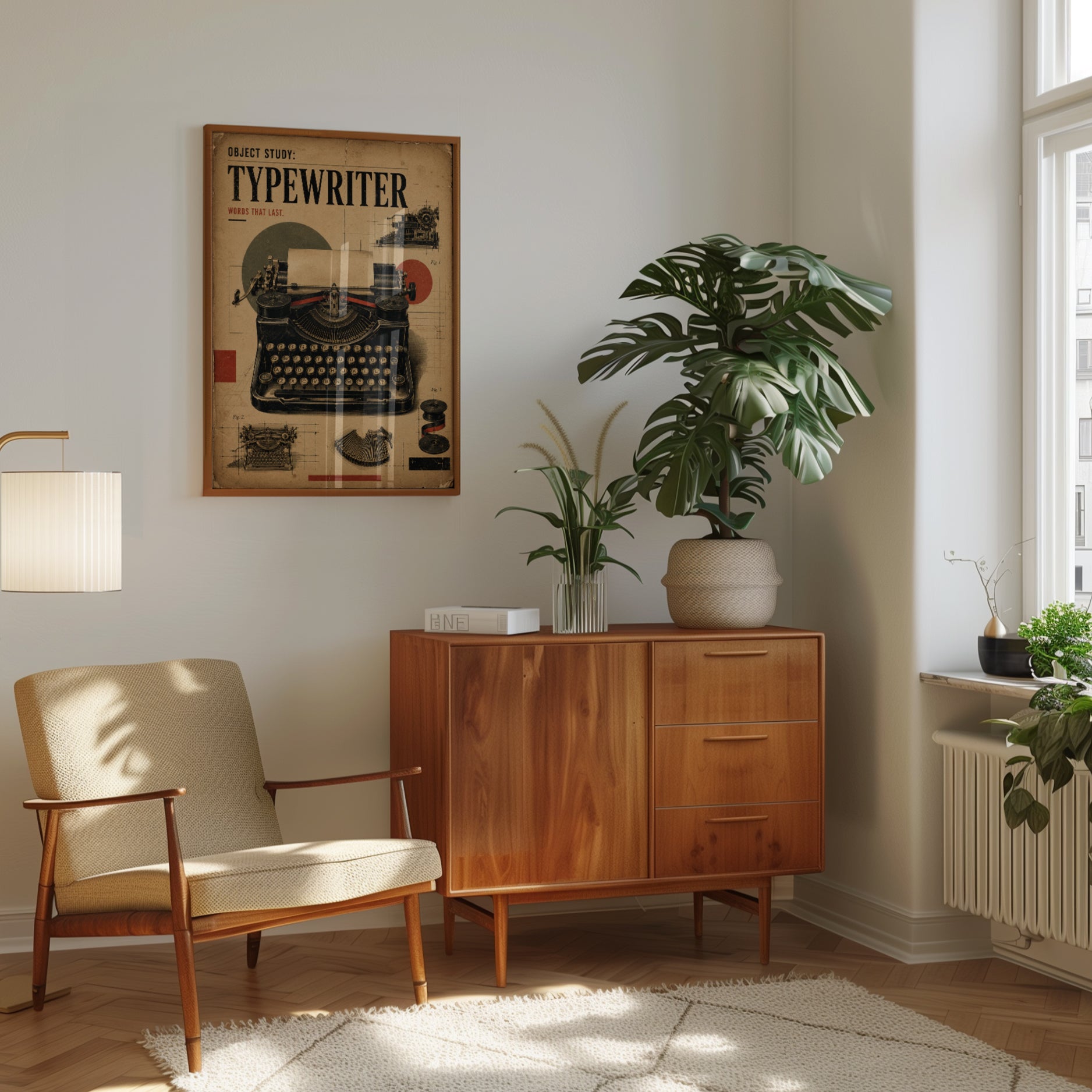 Vintage Typewriter Poster - interior