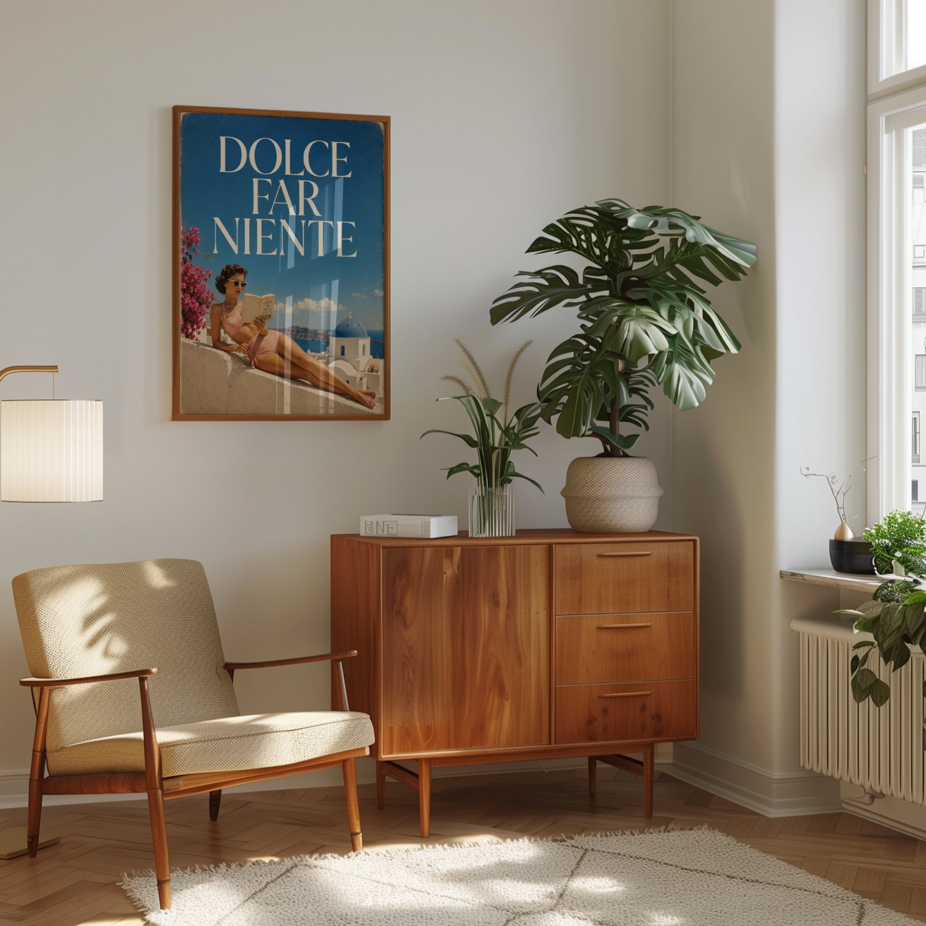 Dolce Far Niente Vintage Poster: Italian Riviera Travel Art Print - interior