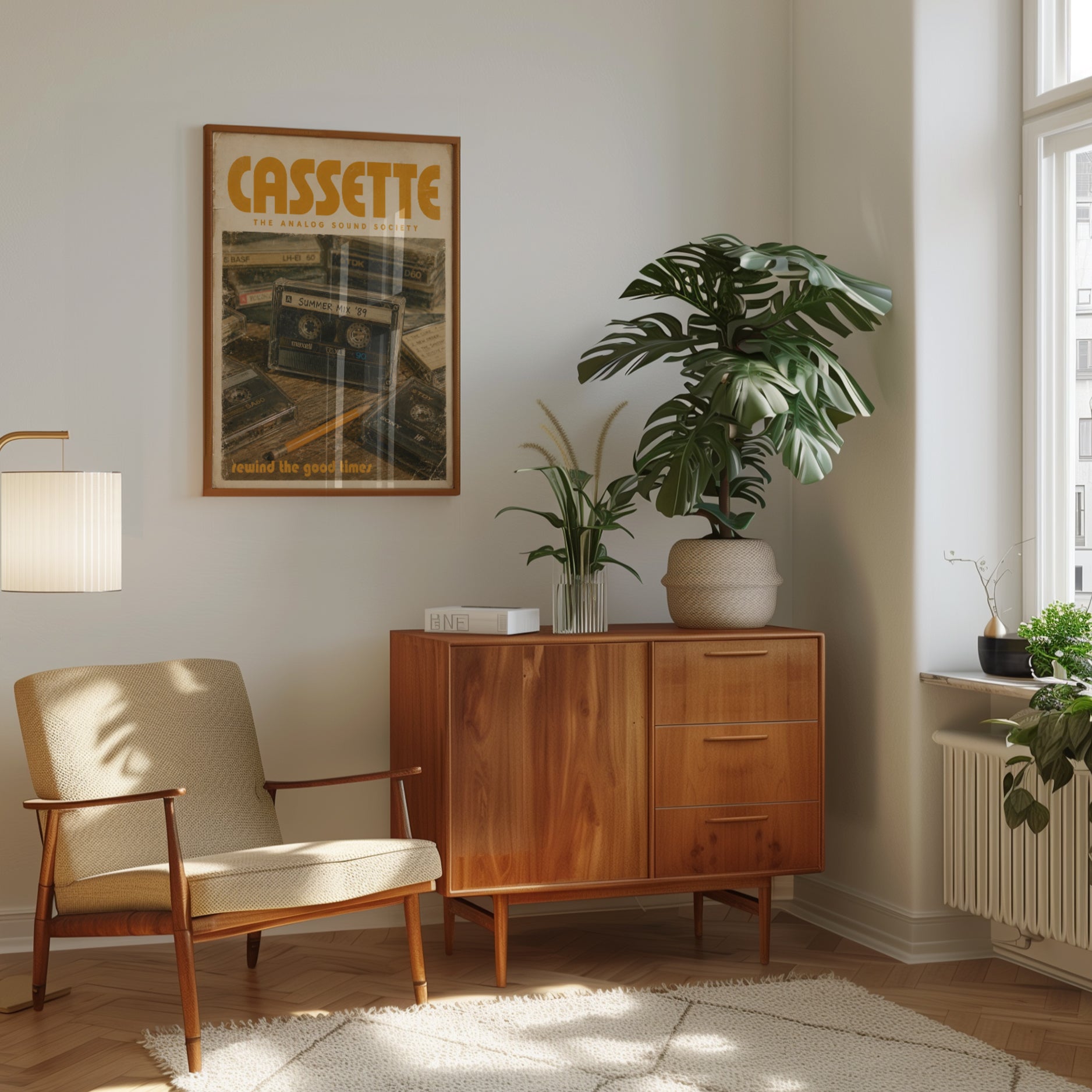 Vintage Cassette Tape Poster — Retro 80s Music Wall Art - interior