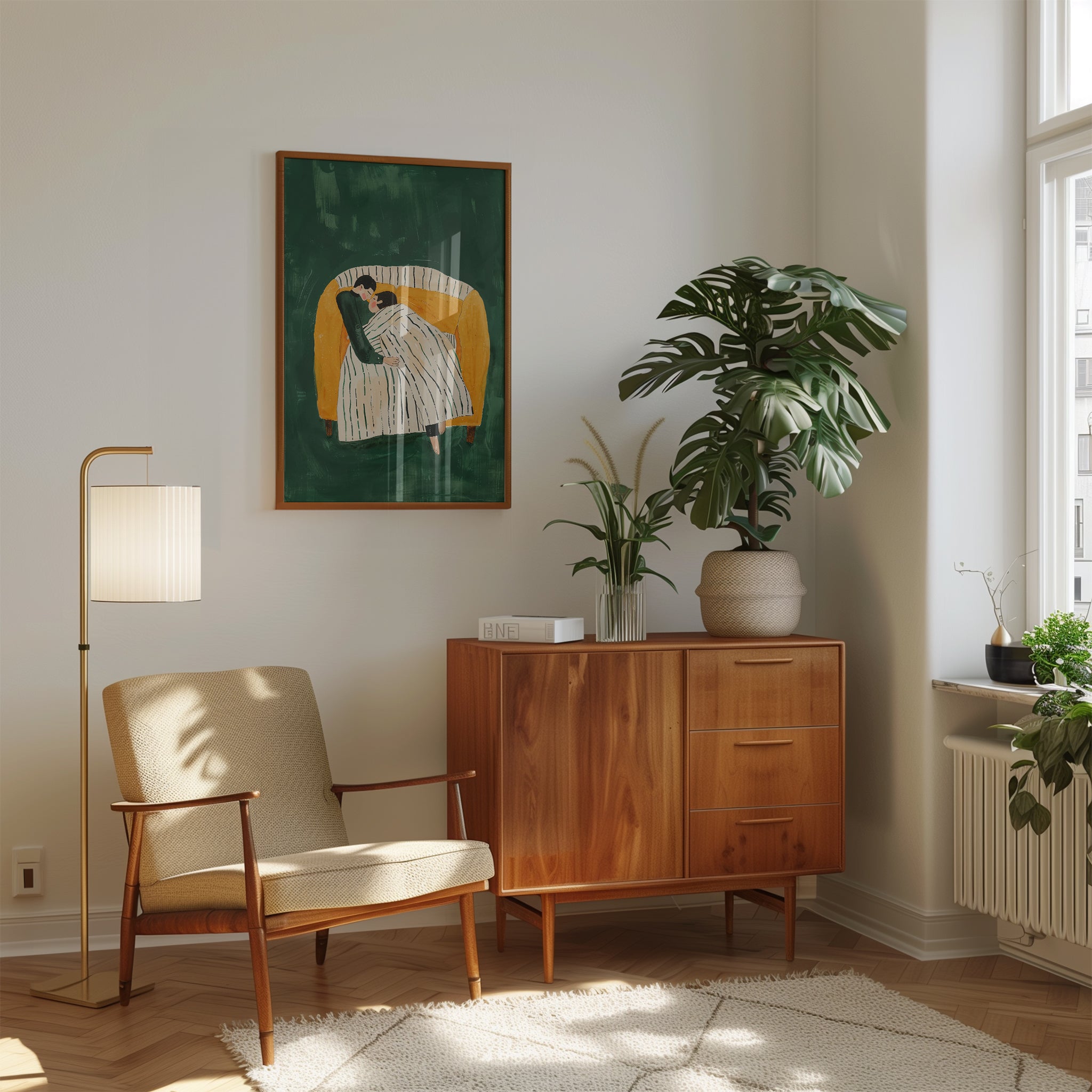 Cozy Couple Art Print - interior