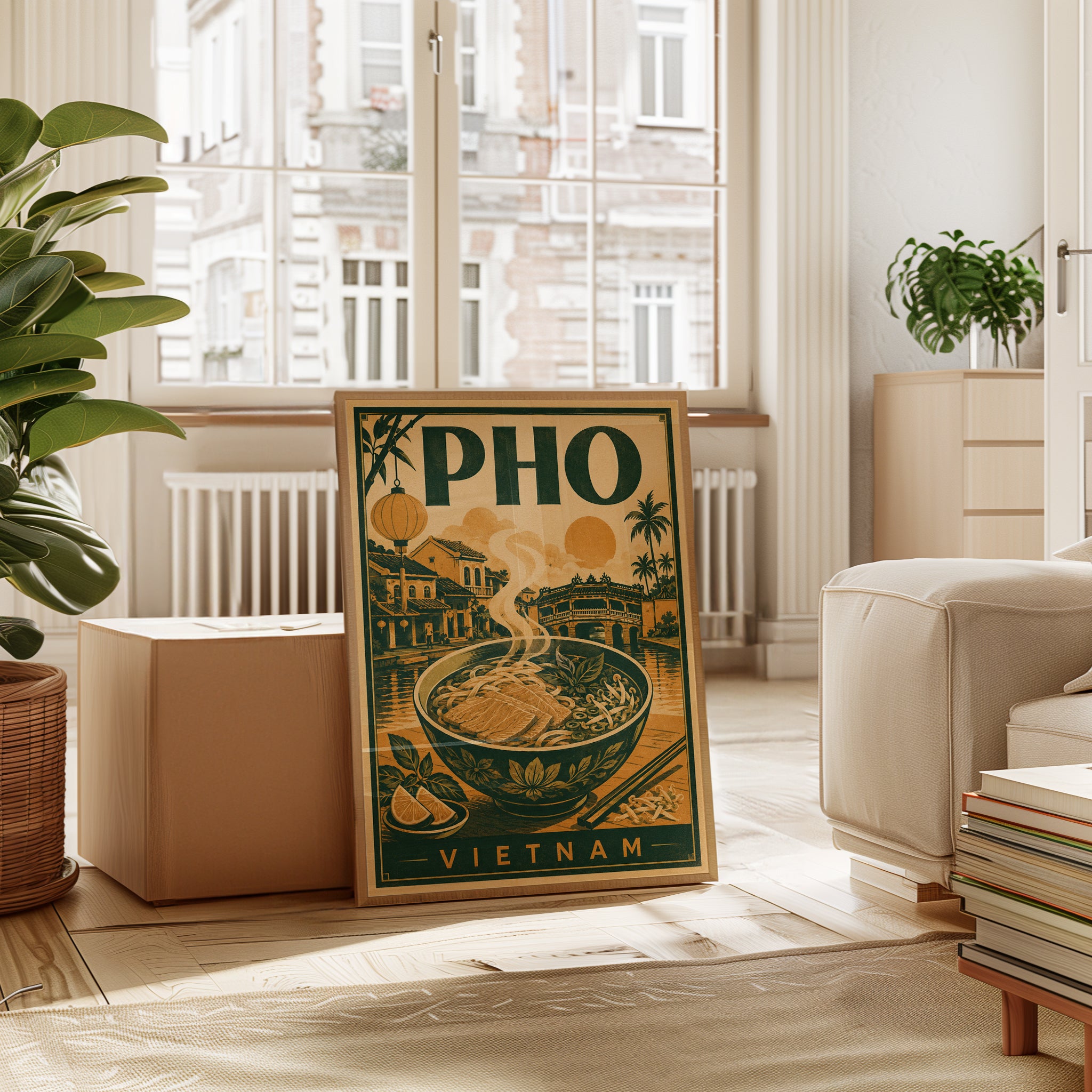 Pho Poster: Vintage Vietnamese Travel Art (Kitchen & Dining Room) - interior
