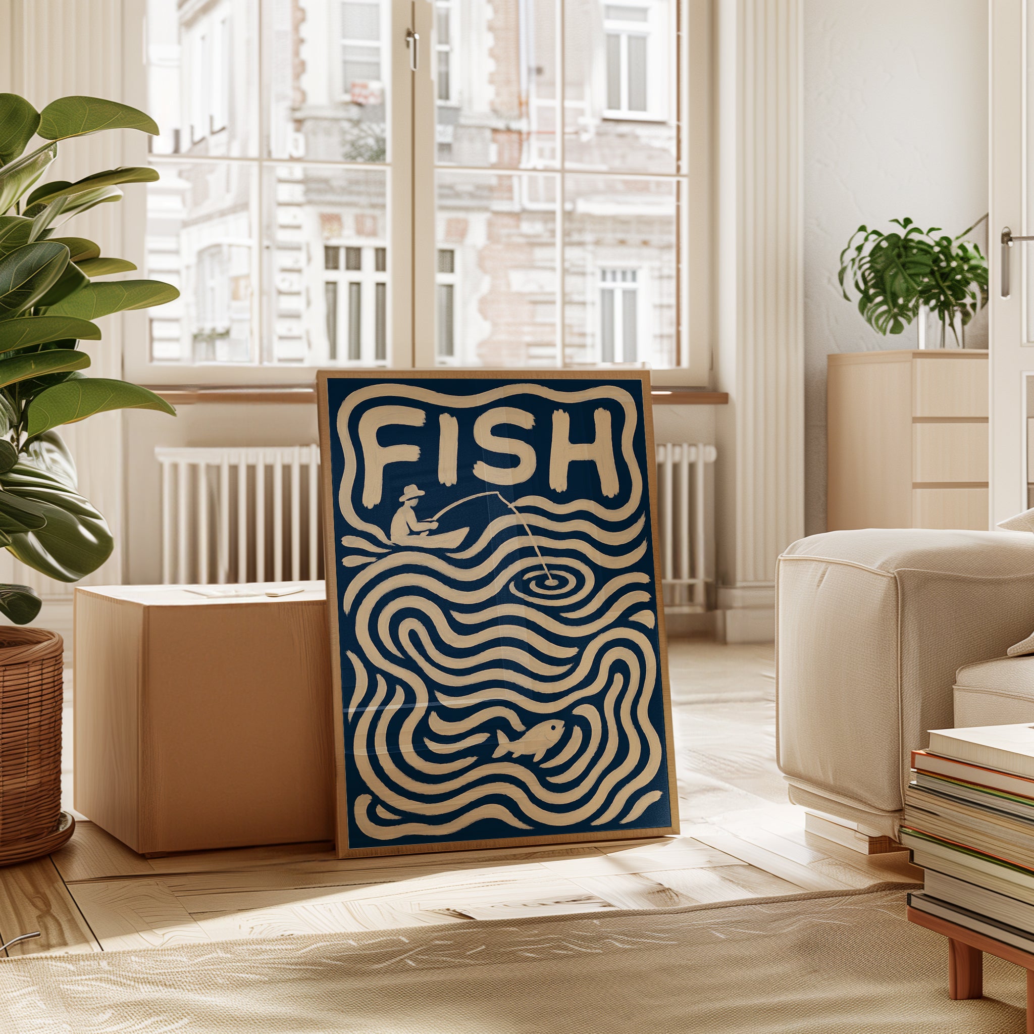 Fishing Wall Art – Nautical Print - interior