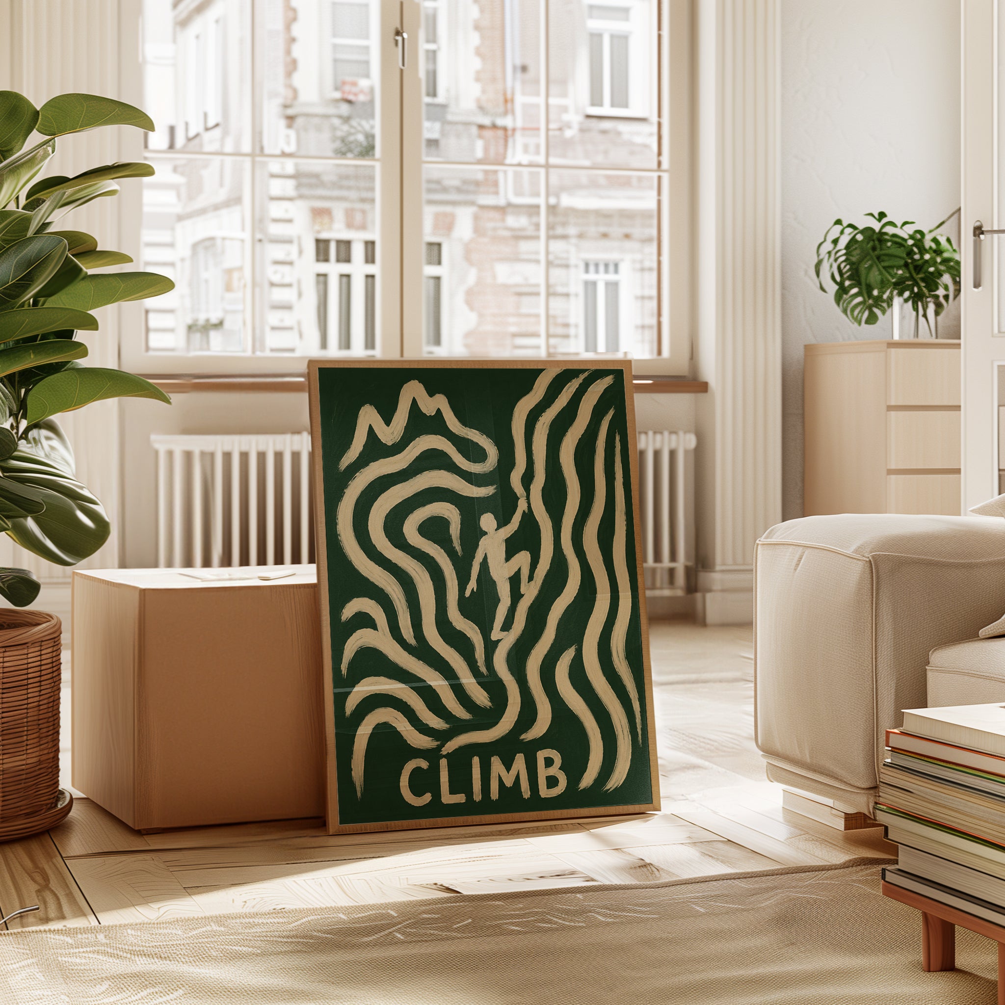 Motivational Quote Print – Climb Wall Art - interior