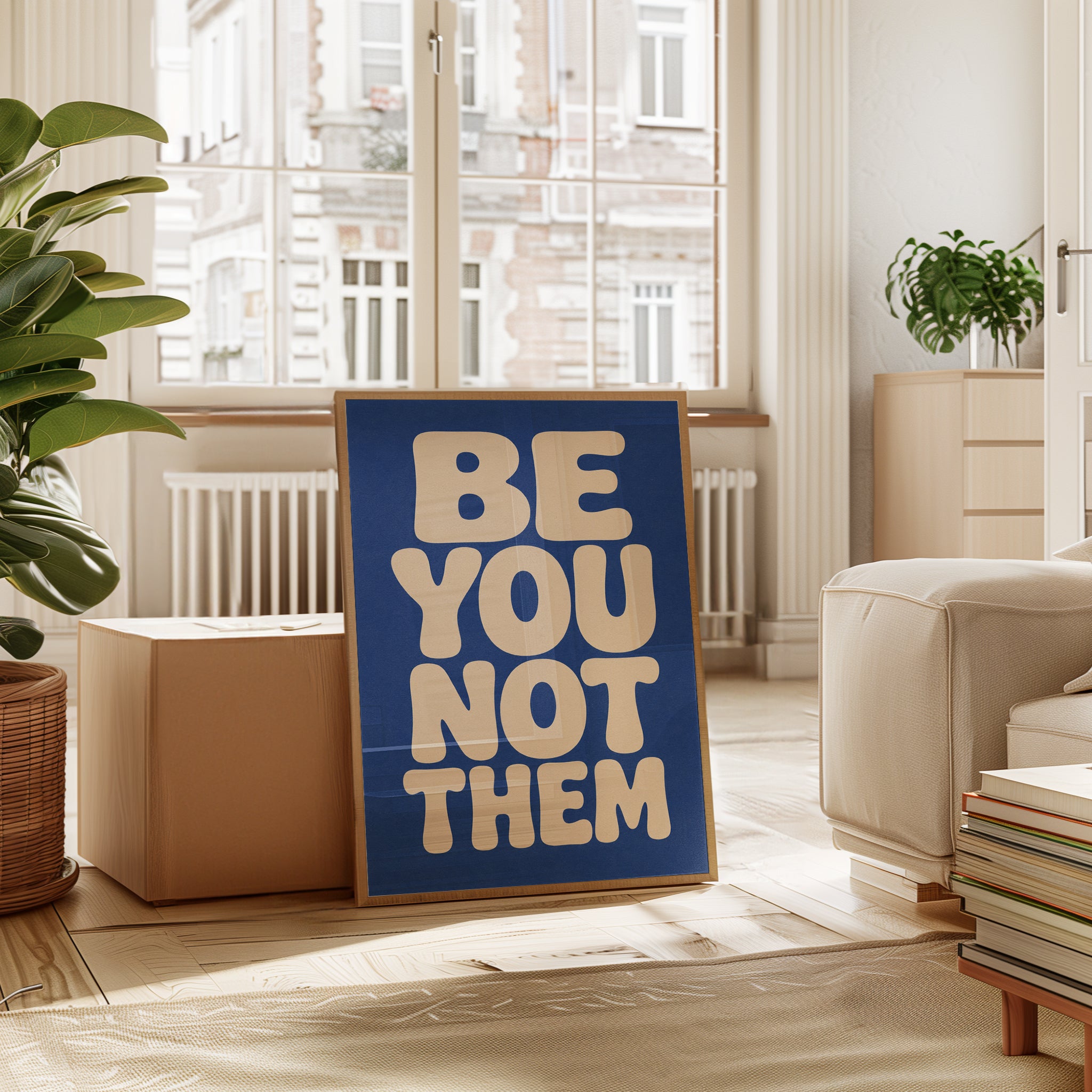 Motivational Wall Art: Be You Not Them Quote - interior
