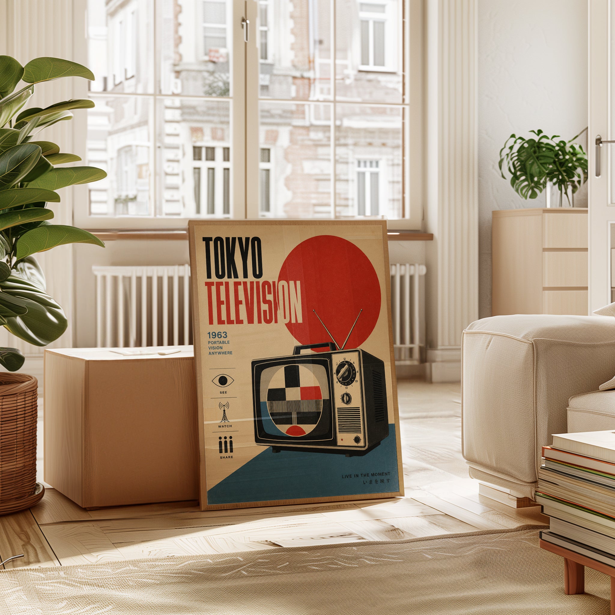 Retro TV Poster – Vintage Television Print - interior
